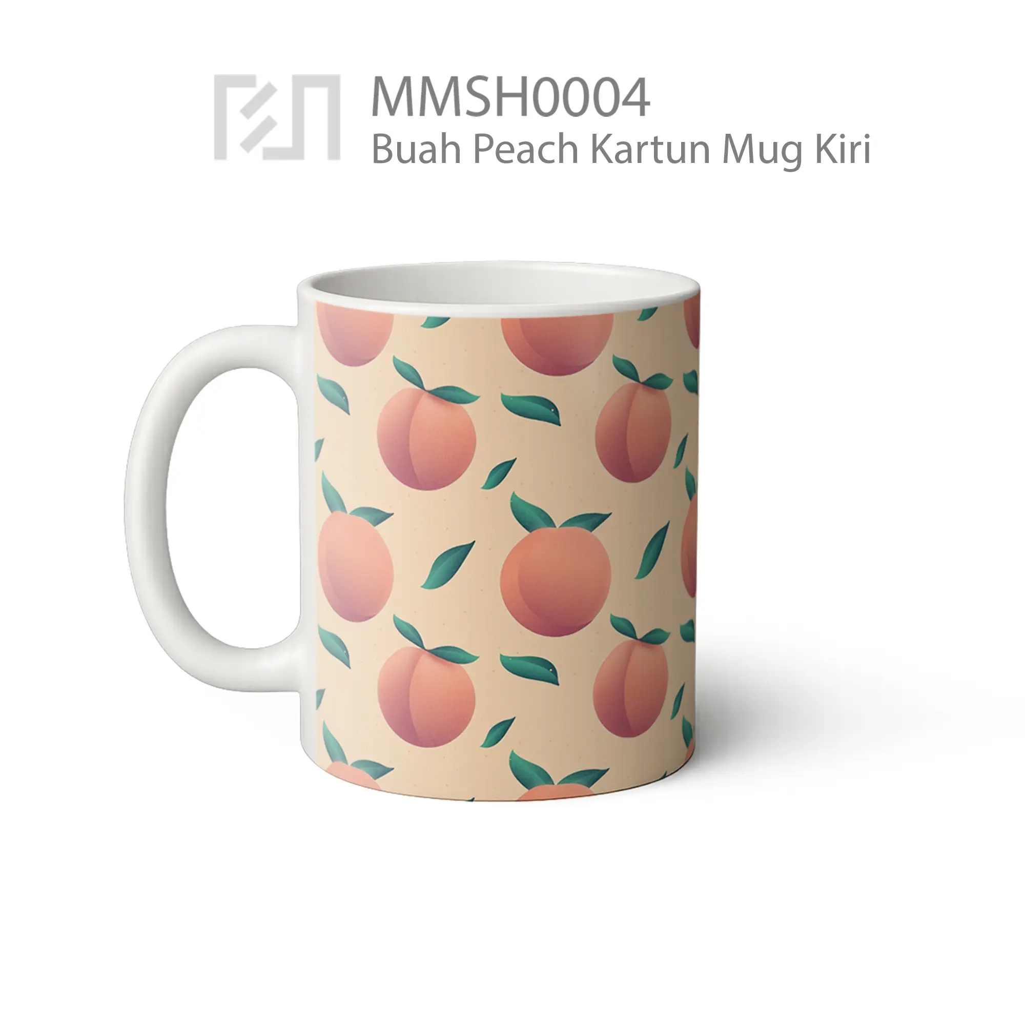 MMSH0004 Buah Peach Kartun Mug