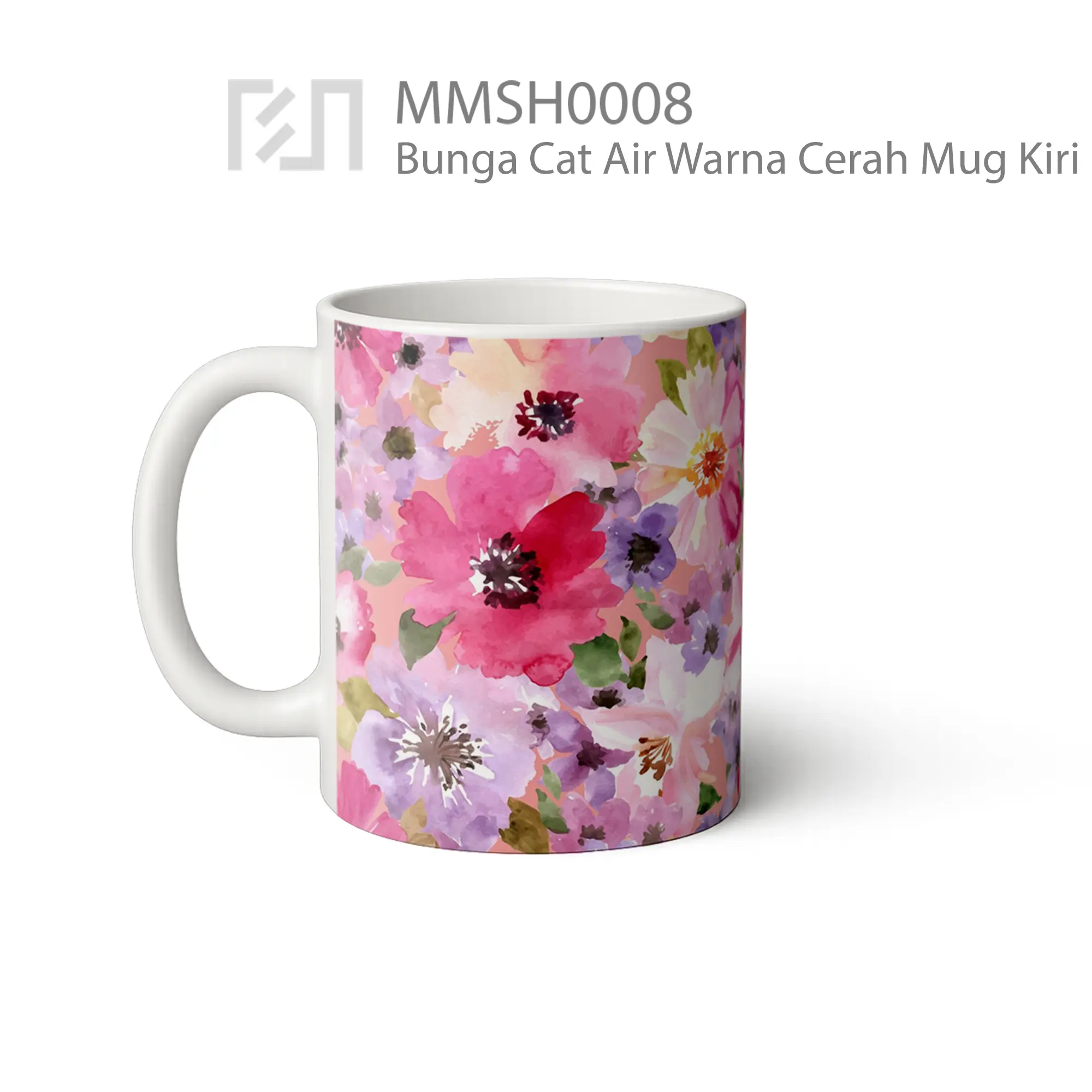 MMSH0008 Bunga Cat Air Warna Cerah Mug