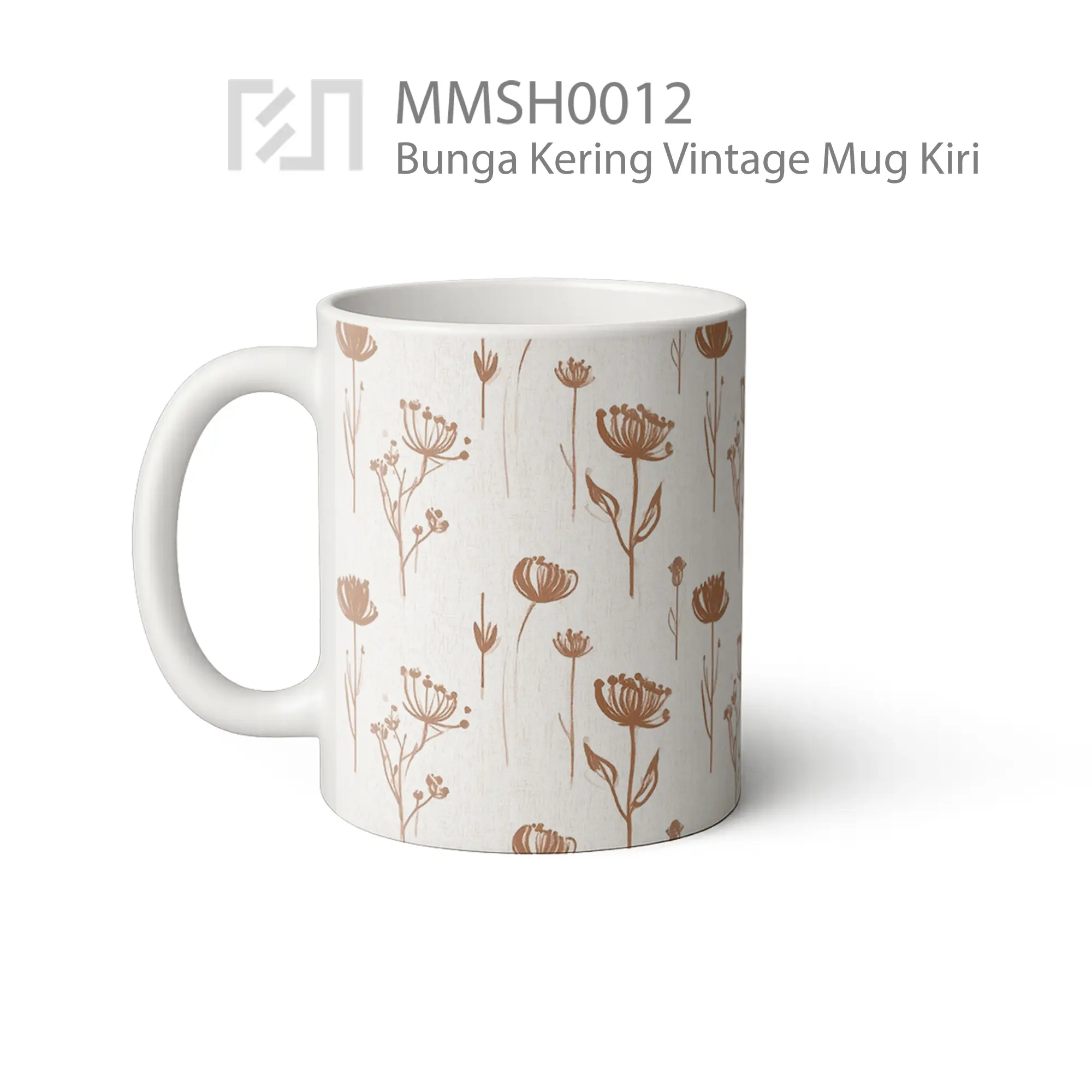 MMSH0012 Bunga Kering Vintage Mug