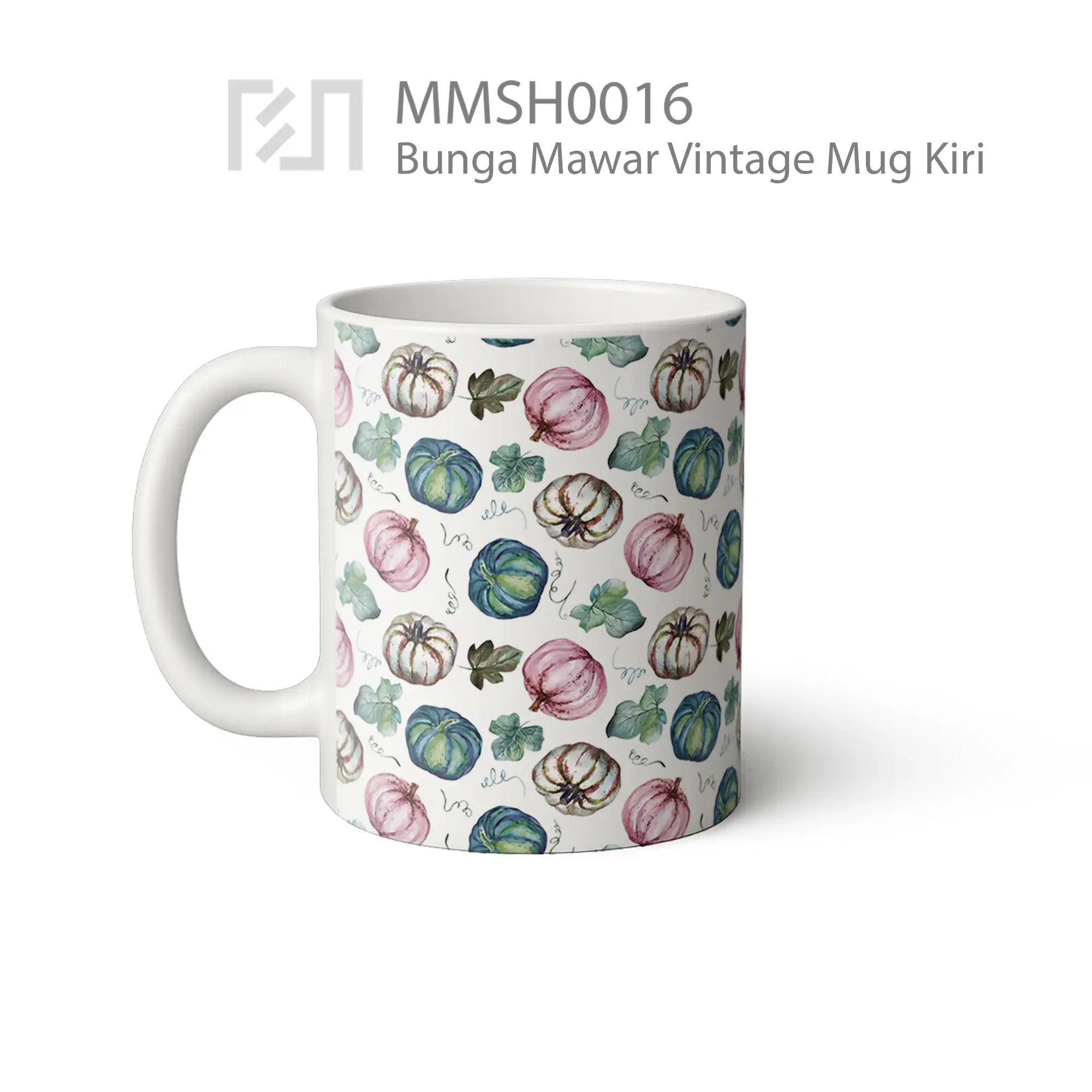 MMSH0016 Bunga Mawar Vintage Mug