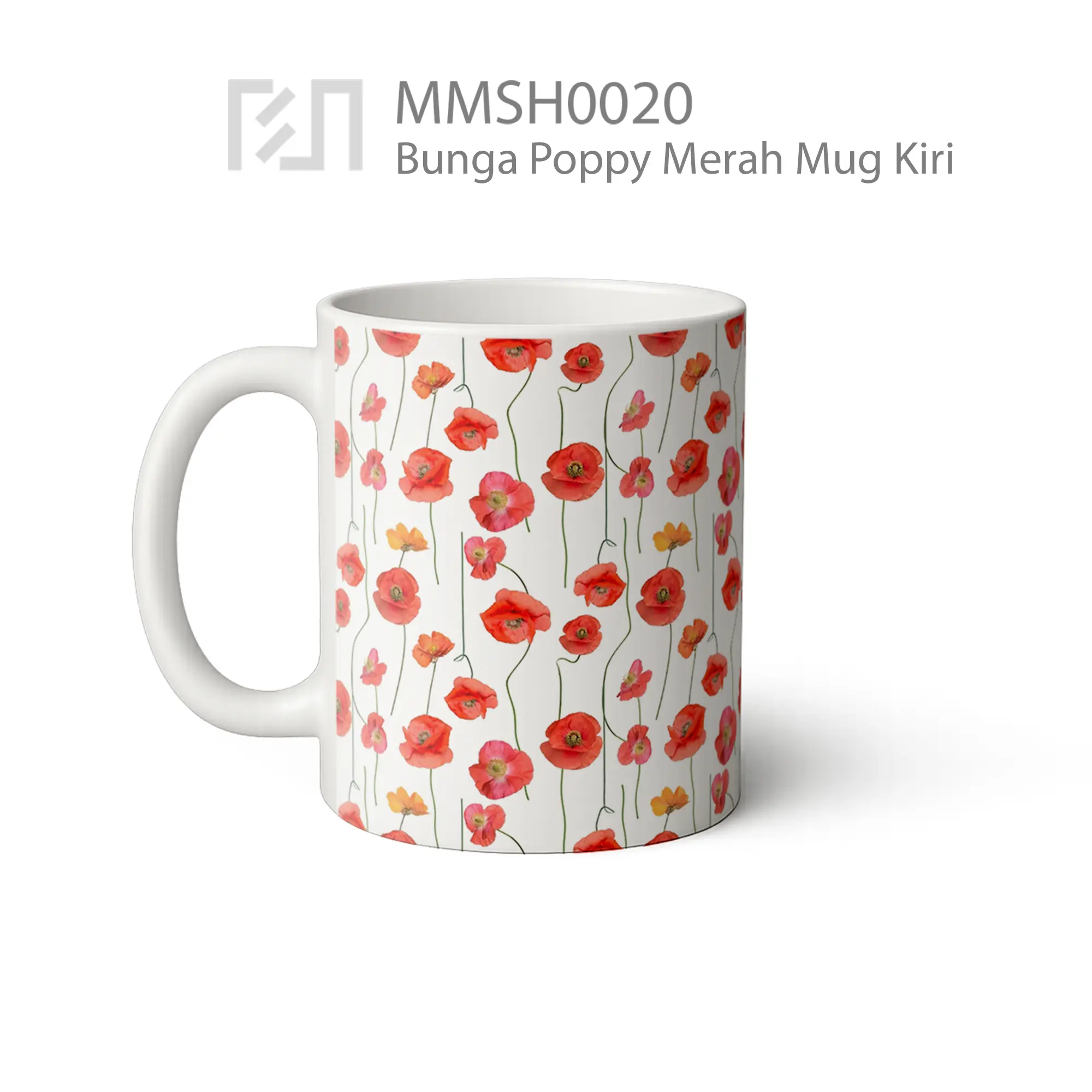 MMSH0020 Bunga Poppy Merah Mug