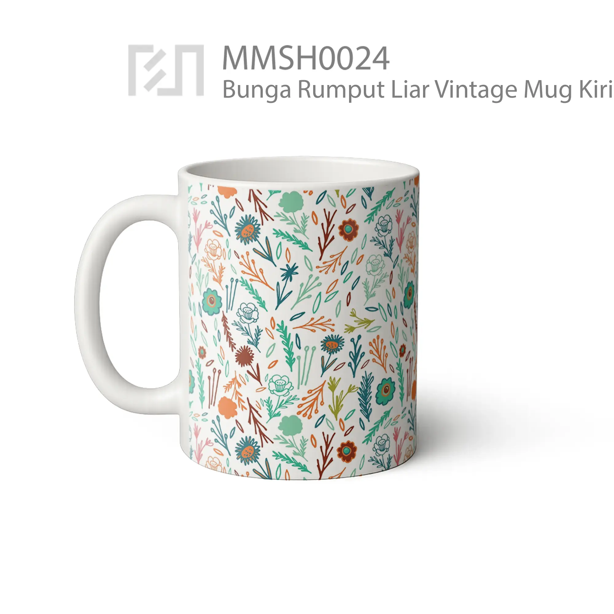 MMSH0024 Bunga Rumput Liar Vintage Mug