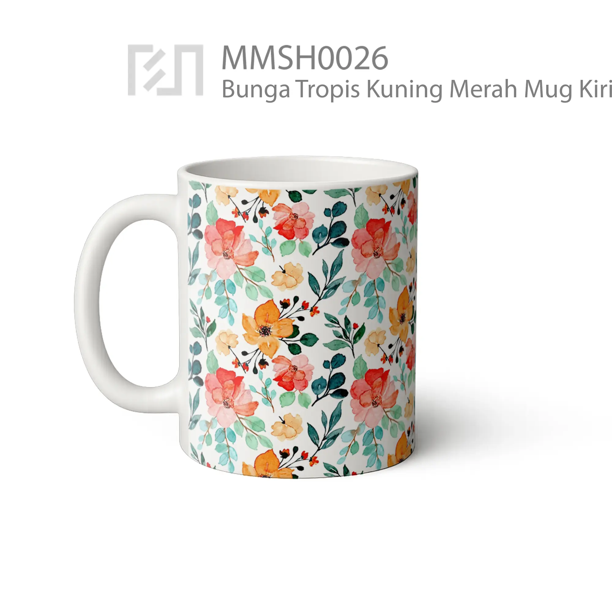 MMSH0026 Bunga Tropis Kuning Merah Mug