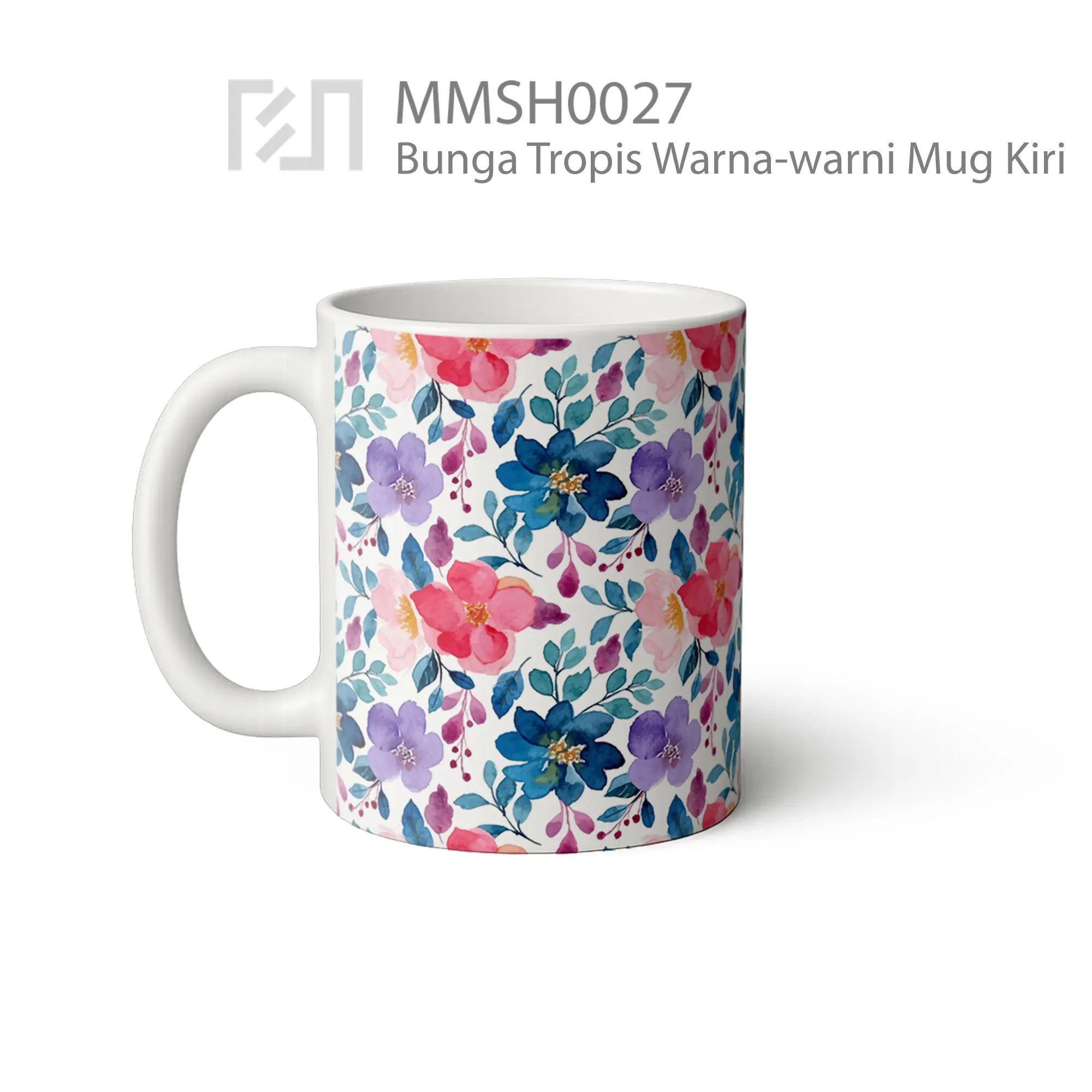 MMSH0027 Bunga Tropis Warna-warni Mug