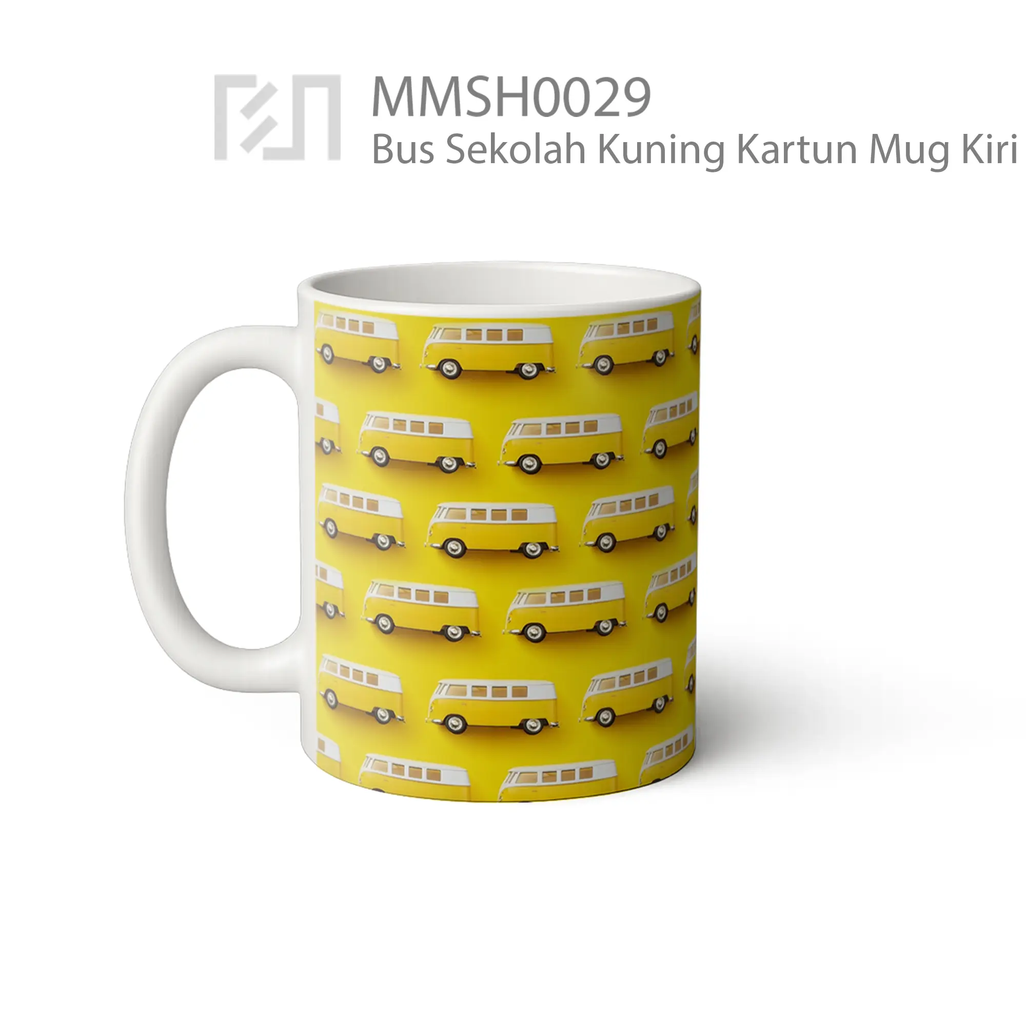 MMSH0029 Bus Sekolah Kuning Kartun Mug