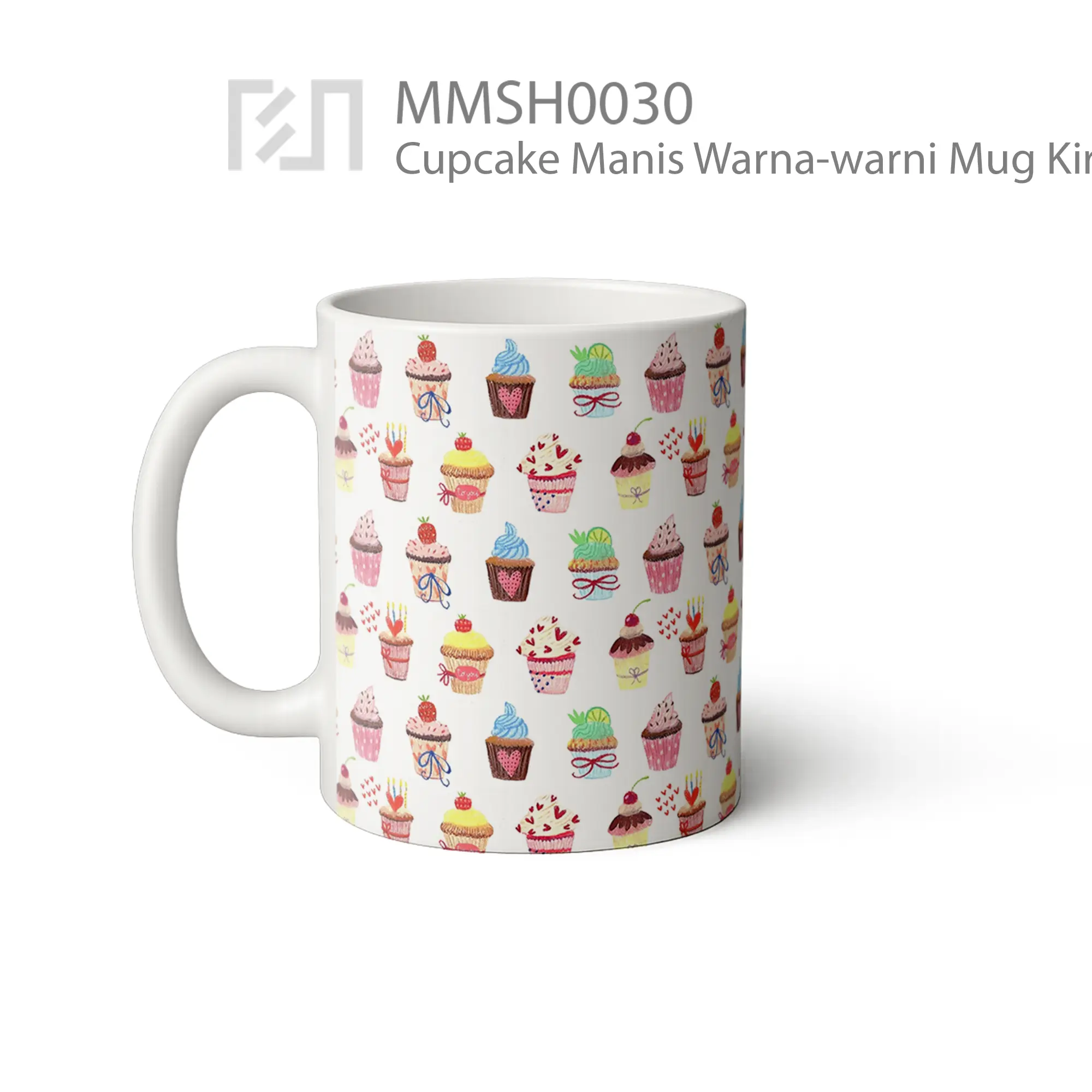MMSH0030 Cupcake Manis Warna-warni Mug