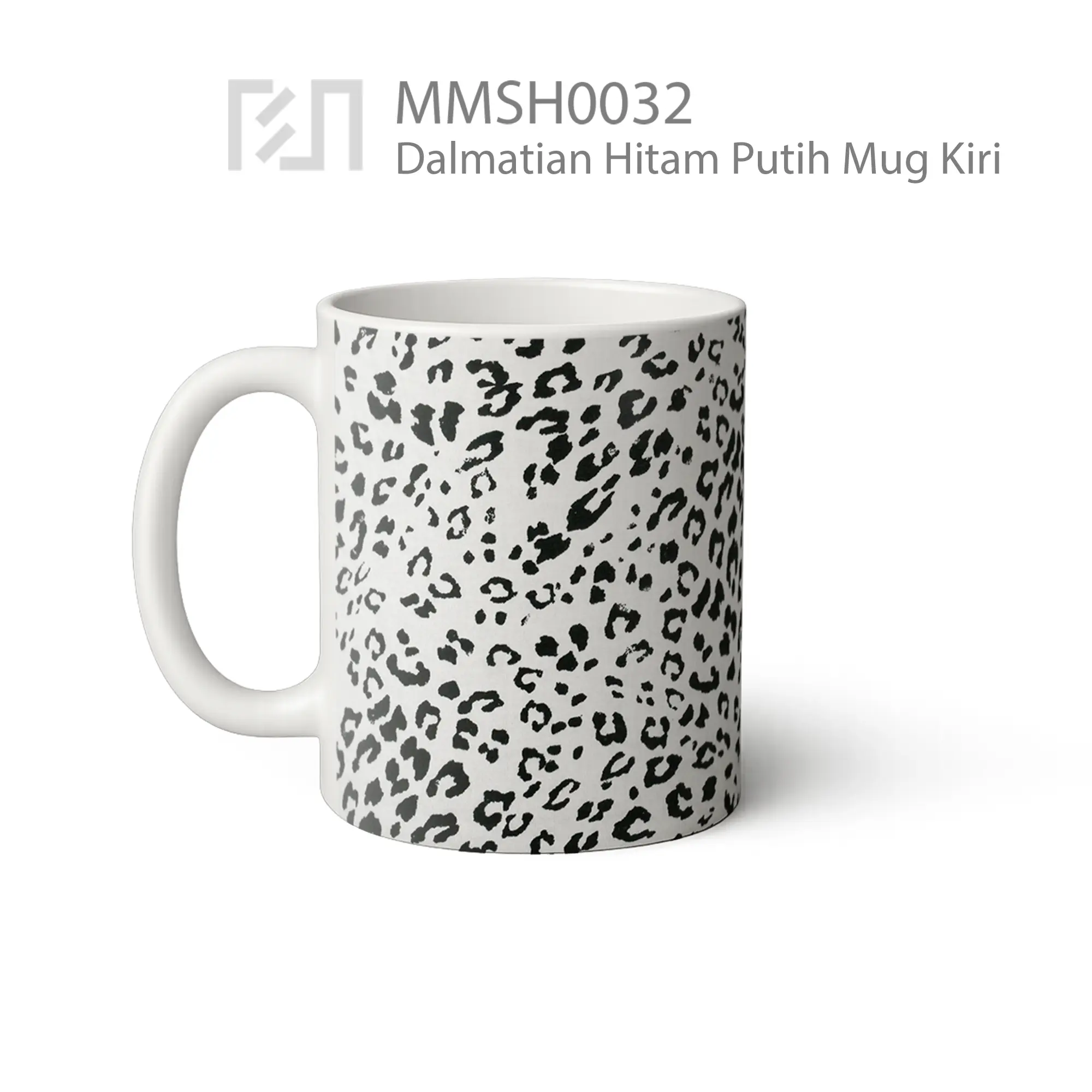MMSH0032 Dalmatian Hitam Putih Mug