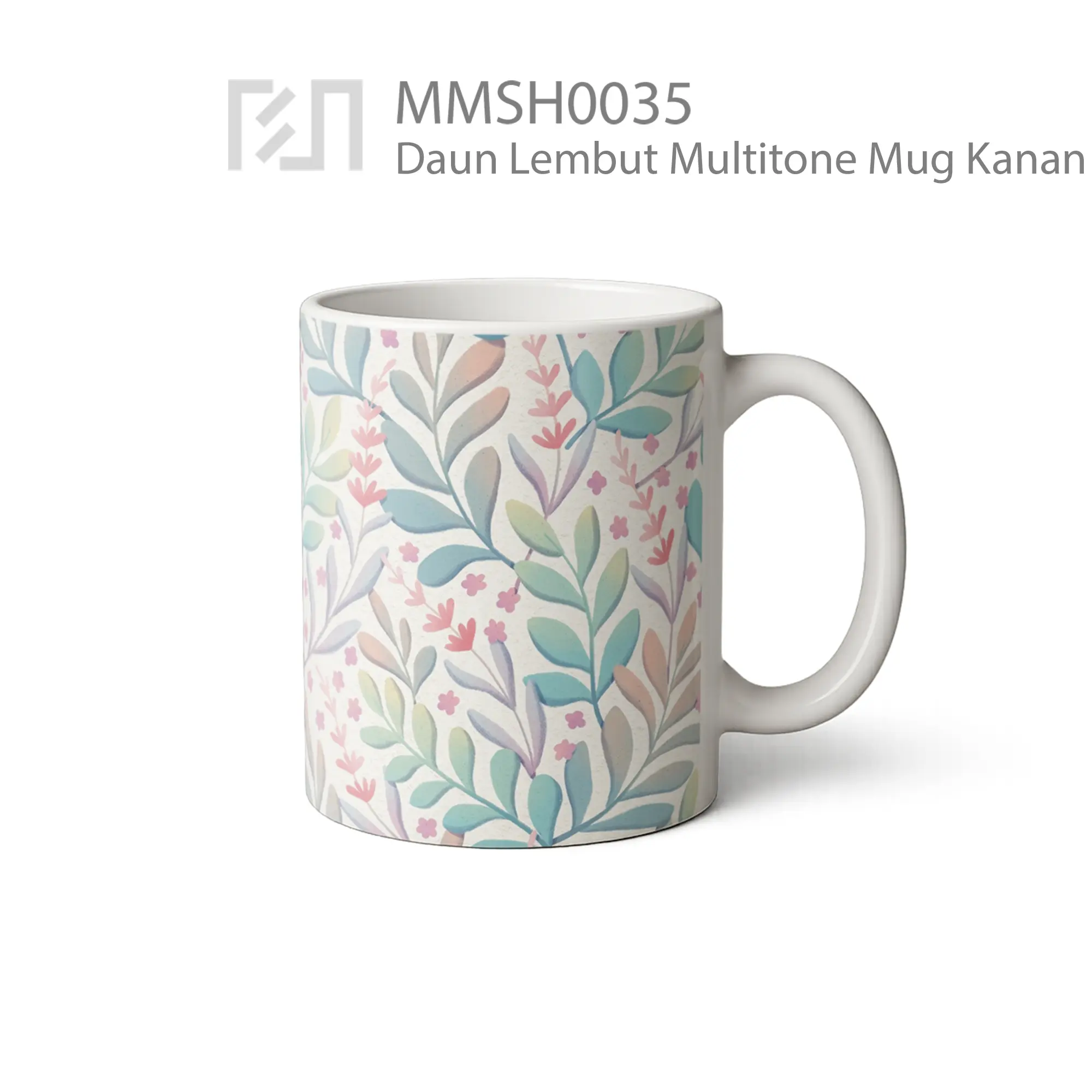 MMSH0035 Daun Lembut Multitone Mug - Tampak Kanan