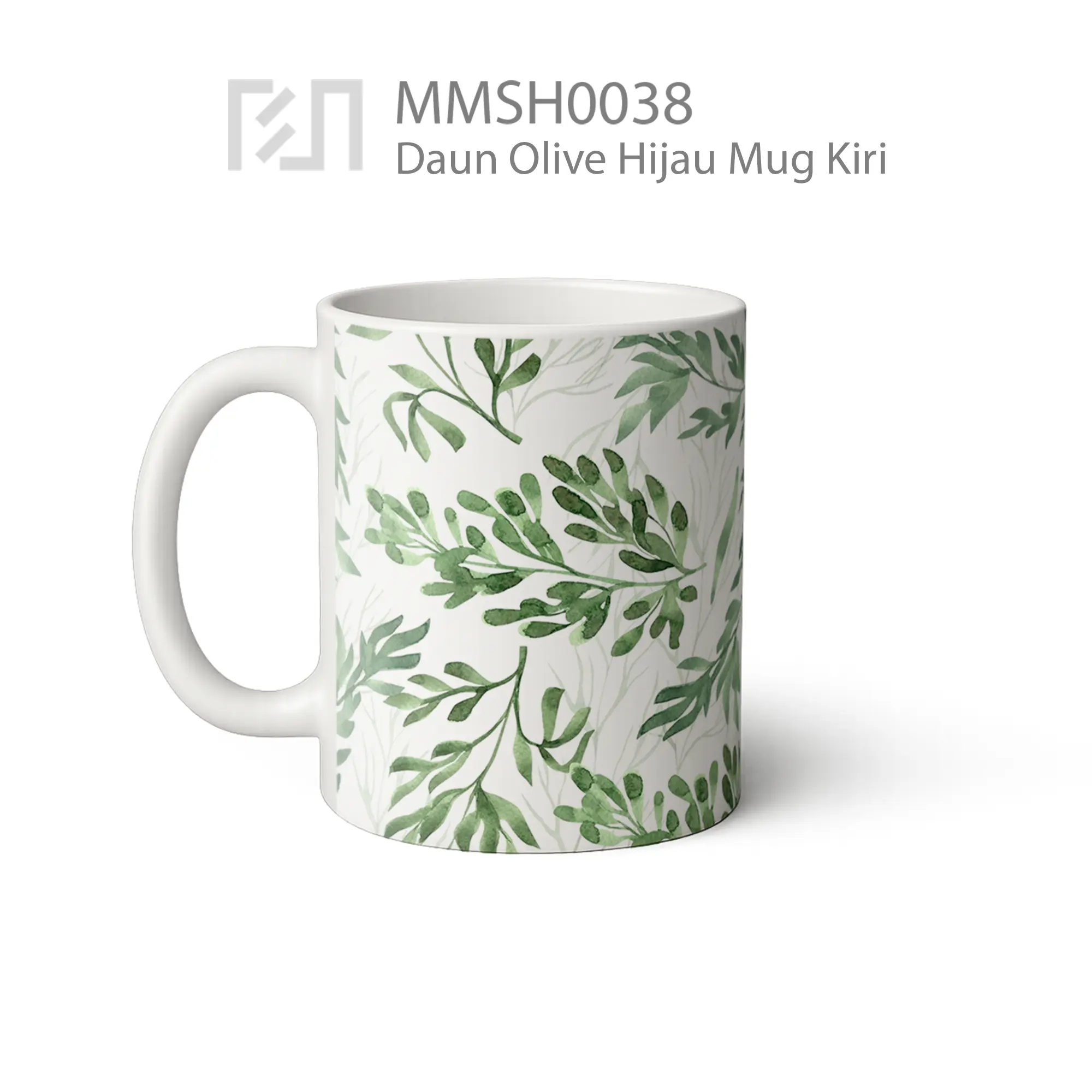 MMSH0038 Daun Olive Hijau Mug