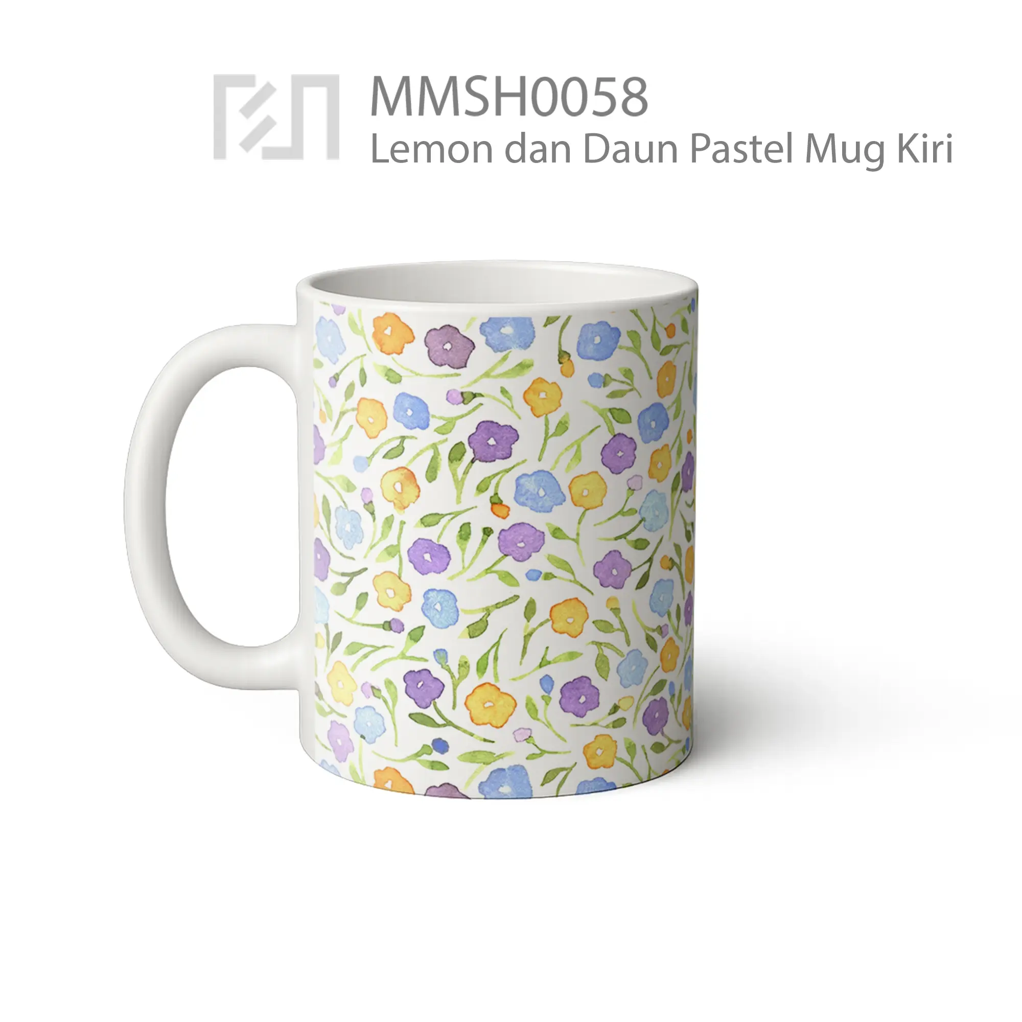 MMSH0058 Lemon dan Daun Pastel Mug
