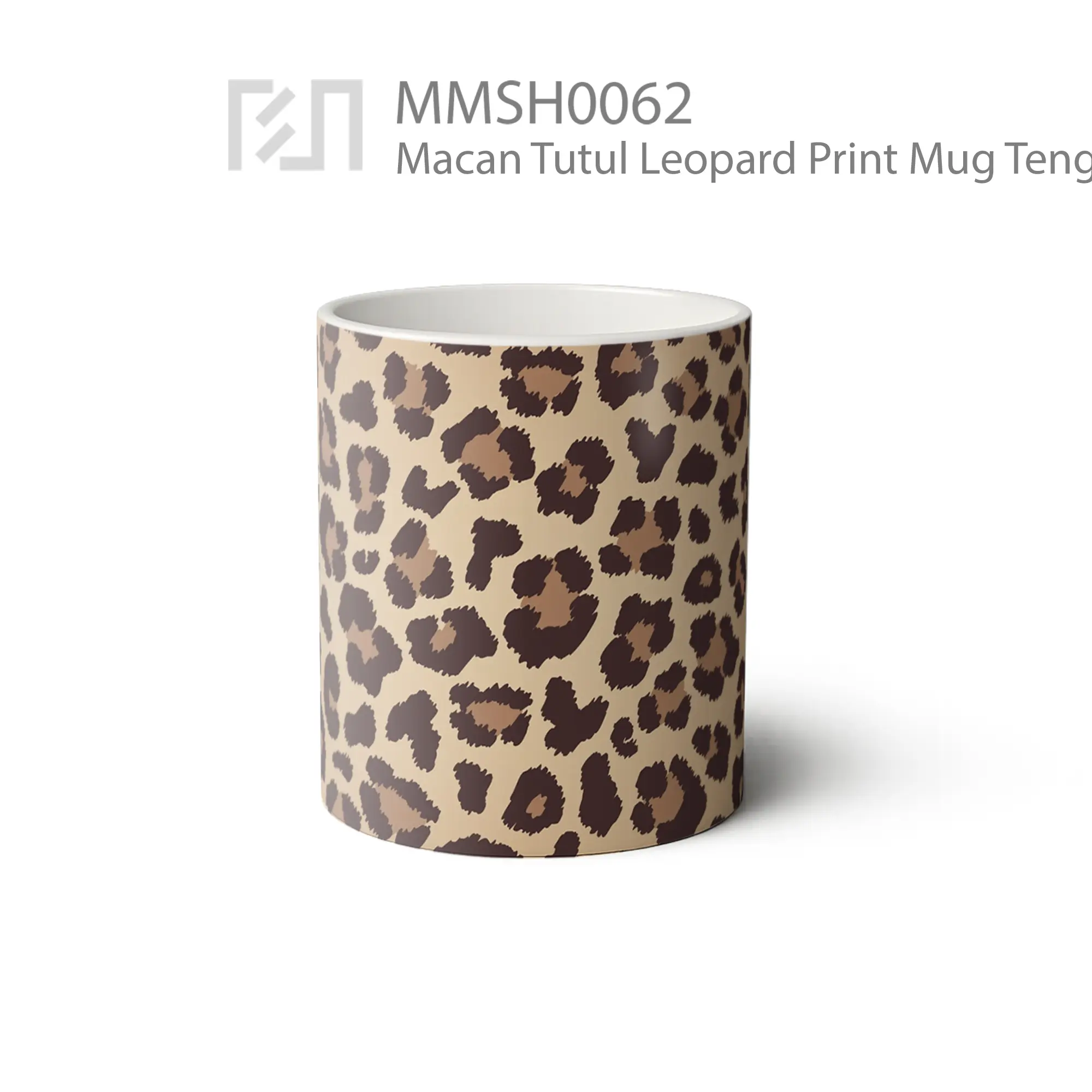 MMSH0062 Macan Tutul Leopard Print Mug - Tampak Tengah