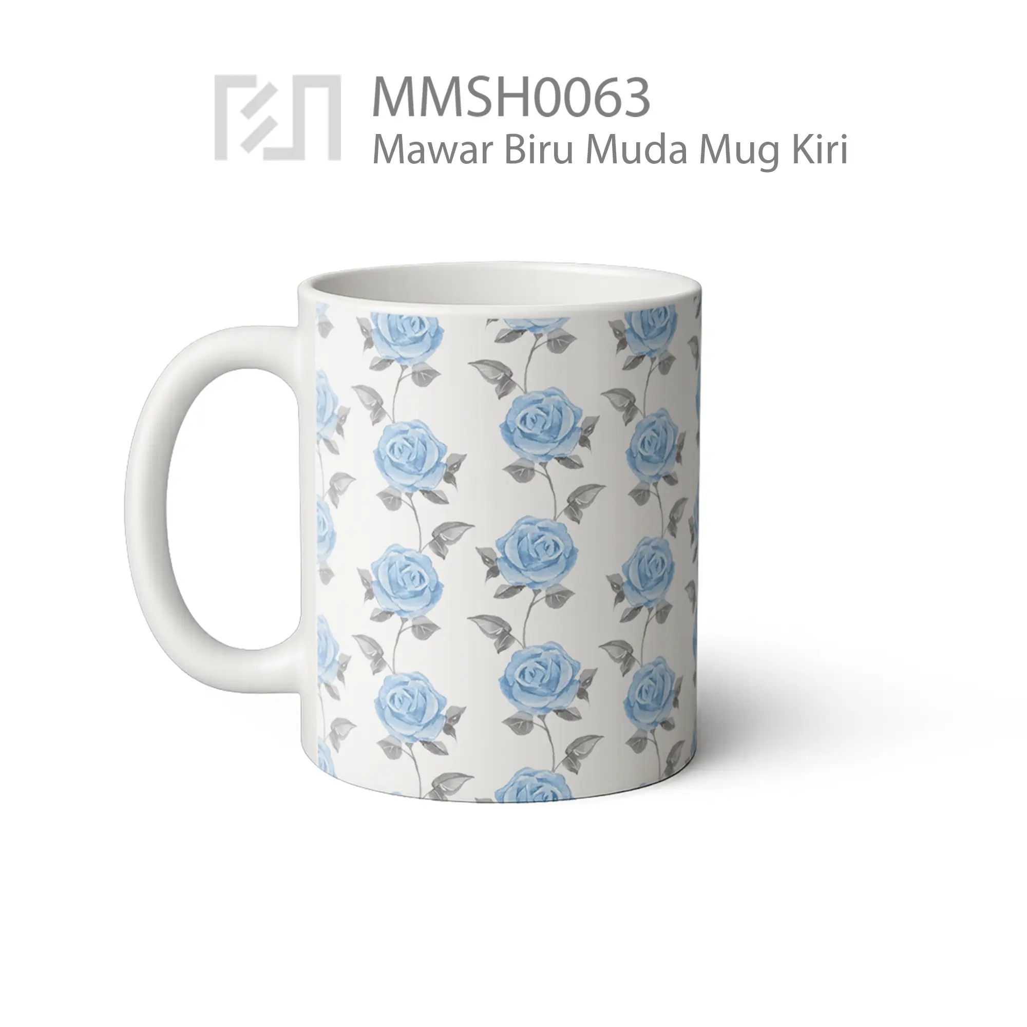 MMSH0063 Mawar Biru Muda Mug