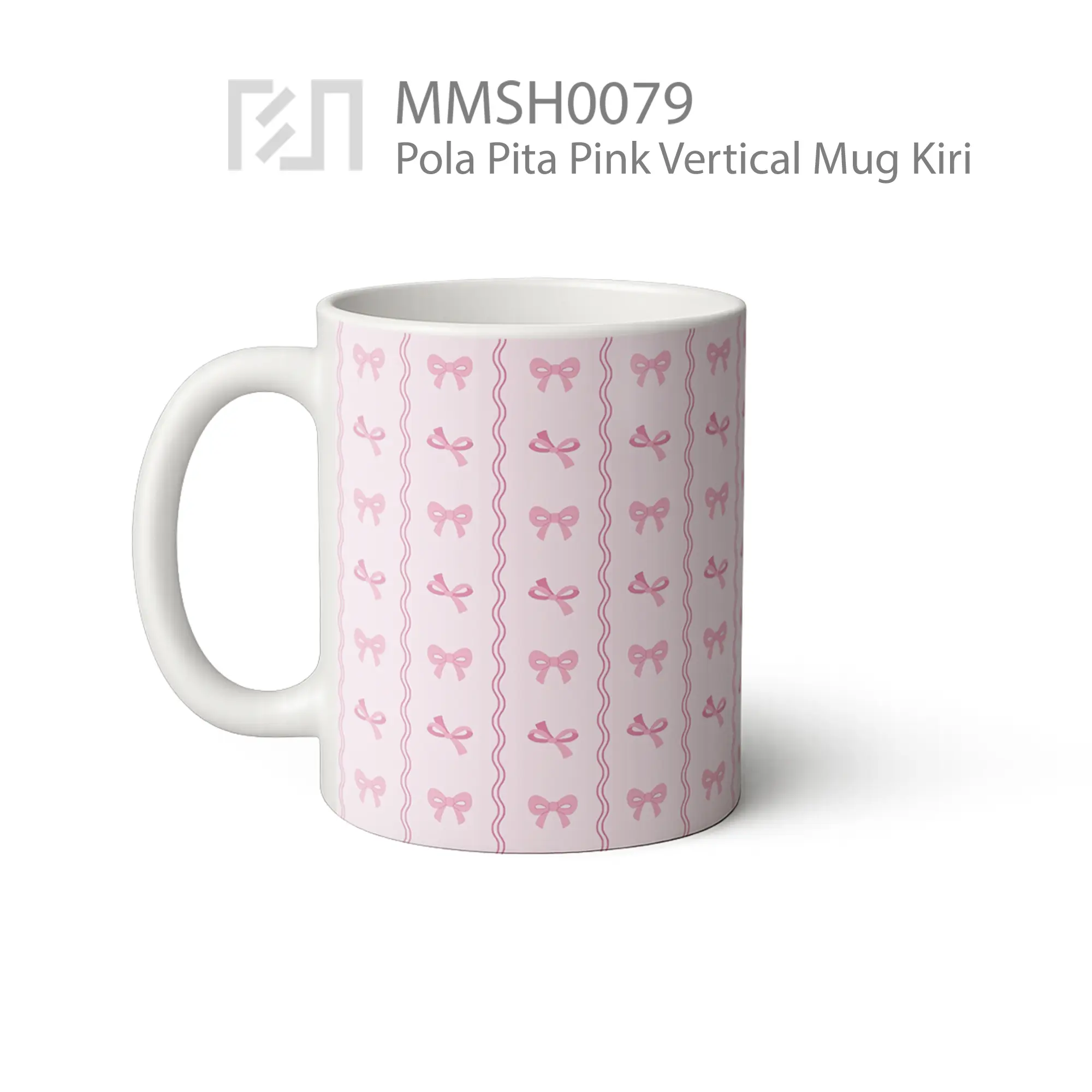 MMSH0079 Pola Pita Pink Vertical Mug