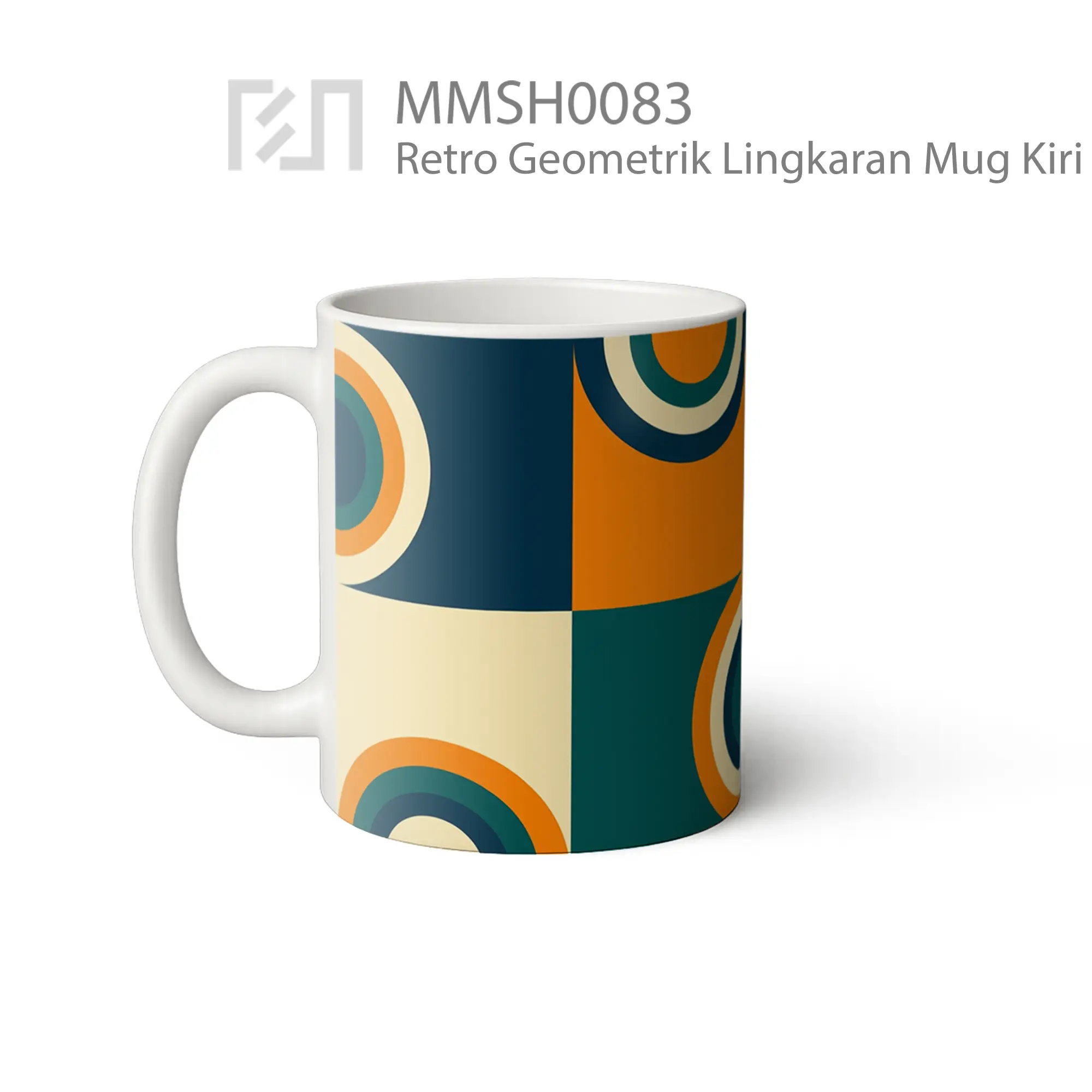MMSH0083 Retro Geometrik Lingkaran Mug