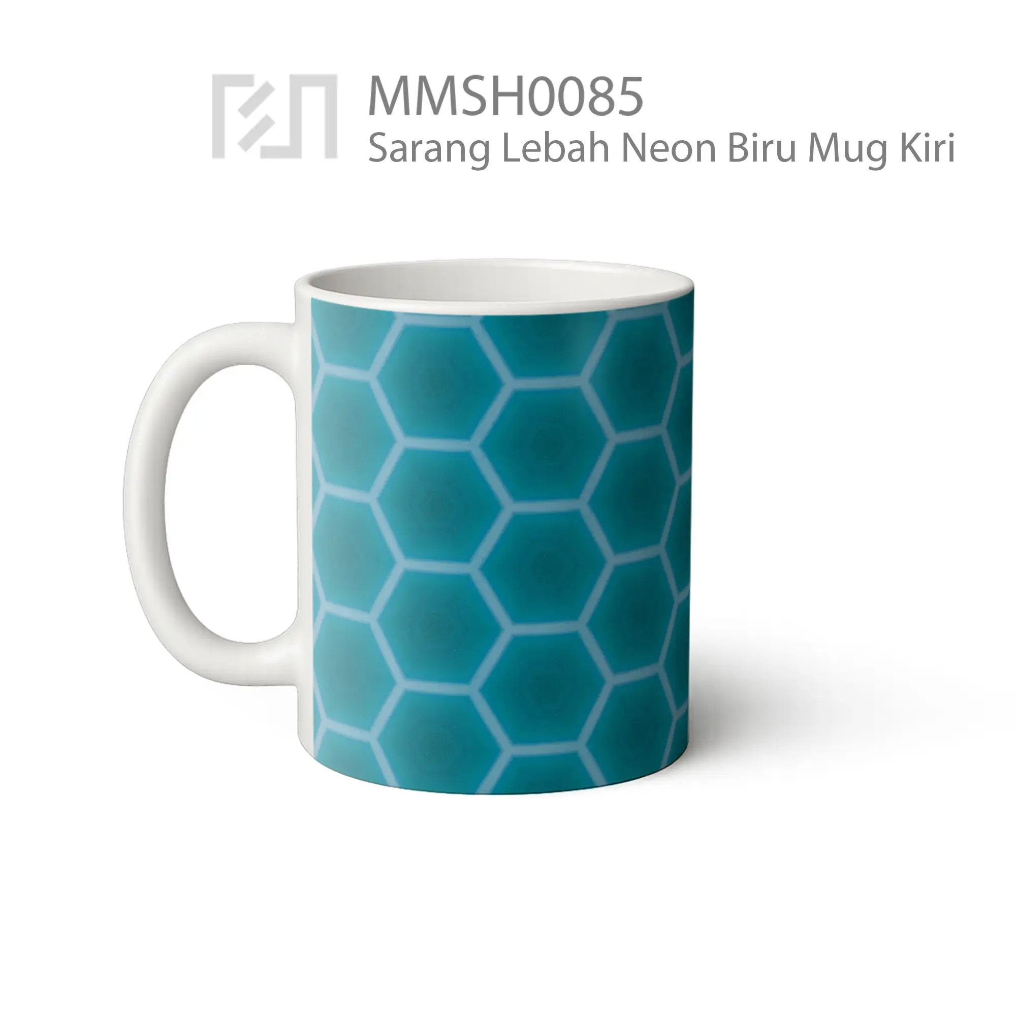 MMSH0085 Sarang Lebah Neon Biru Mug