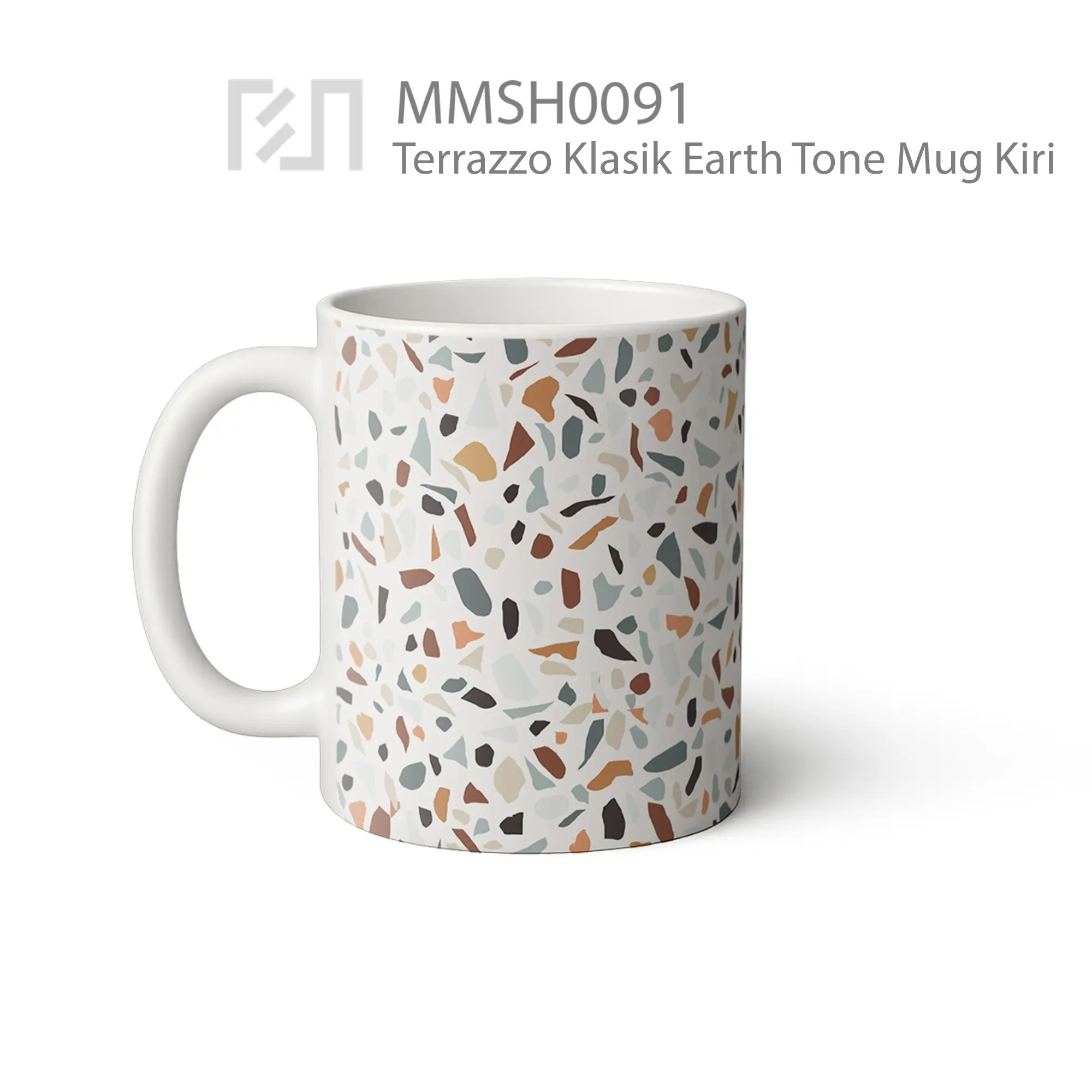 MMSH0091 Terrazzo Klasik Earth Tone Mug