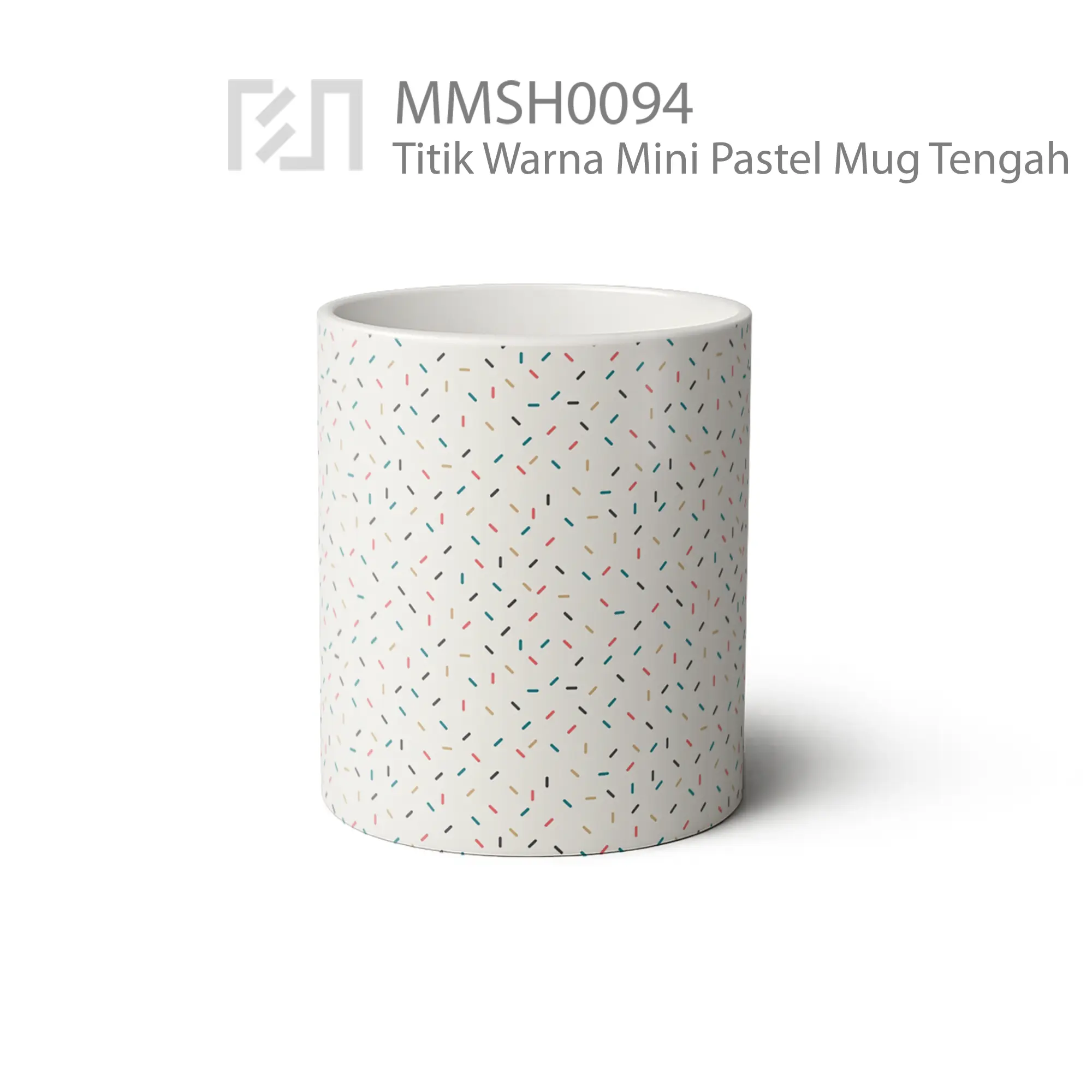 MMSH0094 Titik Warna Mini Pastel Mug - Tampak Tengah