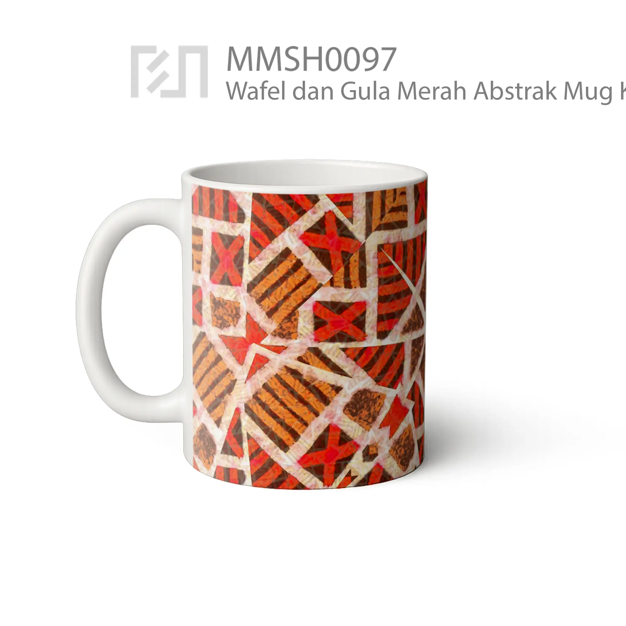 MMSH0097 Wafel dan Gula Merah Abstrak Mug