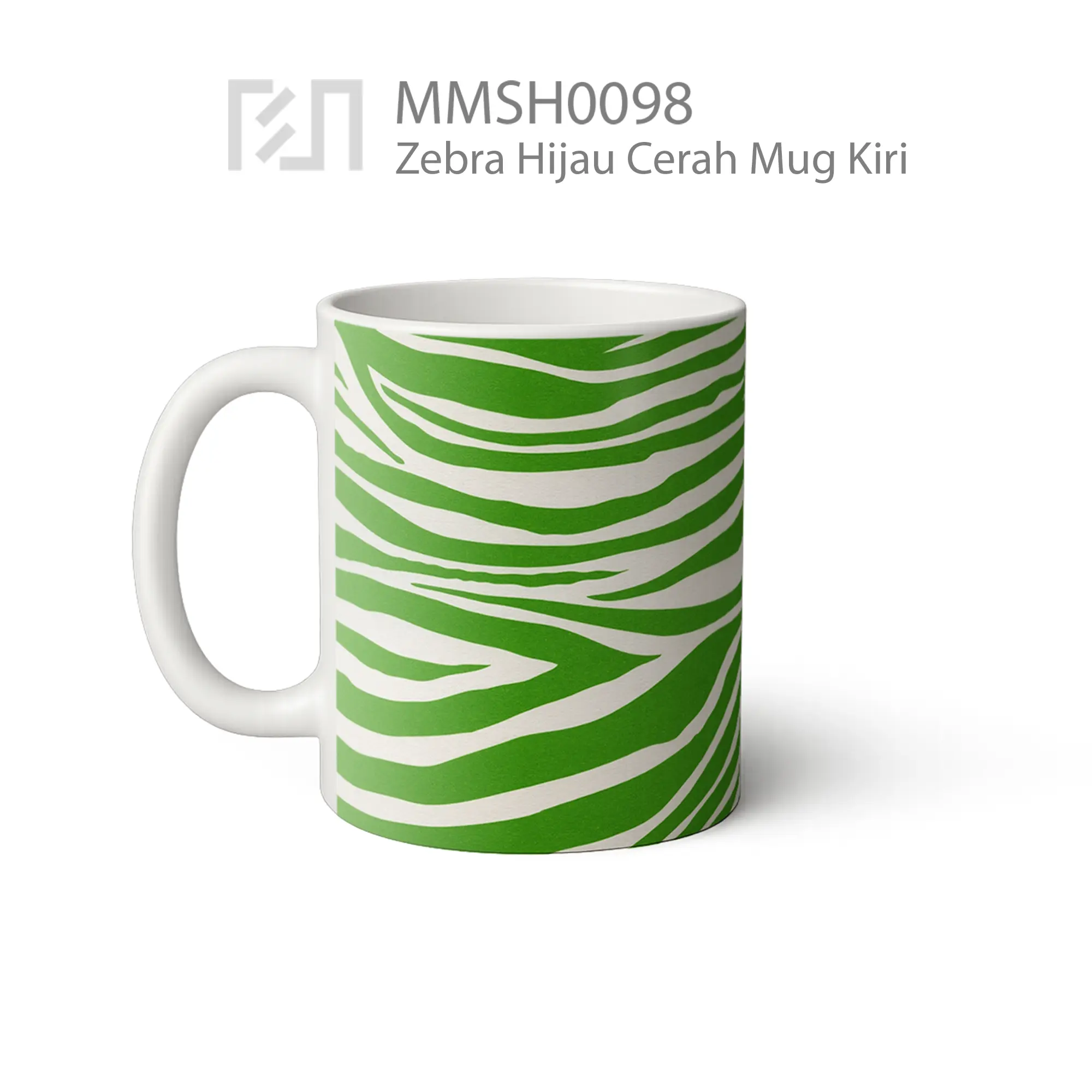 MMSH0098 Zebra Hijau Cerah Mug