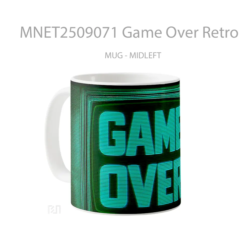 Game Over Retro Mug MNET2509071 - All-side / Desain