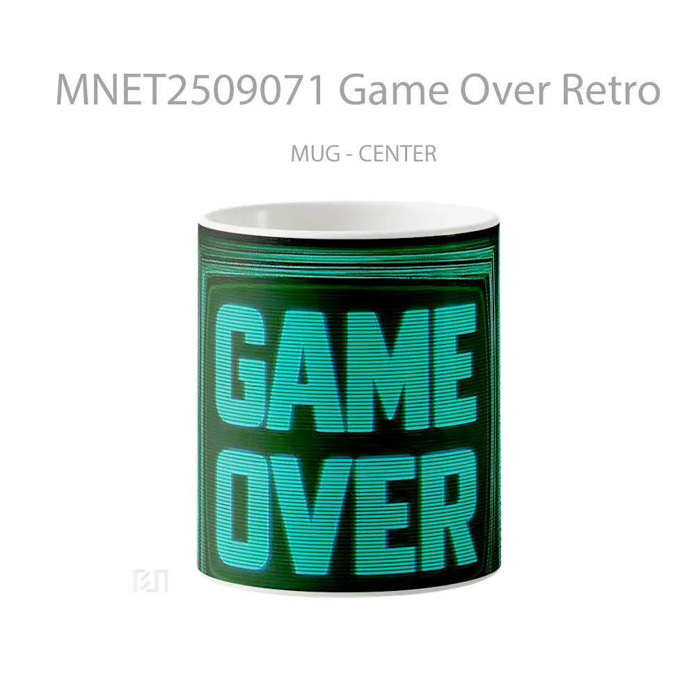 Game Over Retro Mug MNET2509071 - All-side / Desain