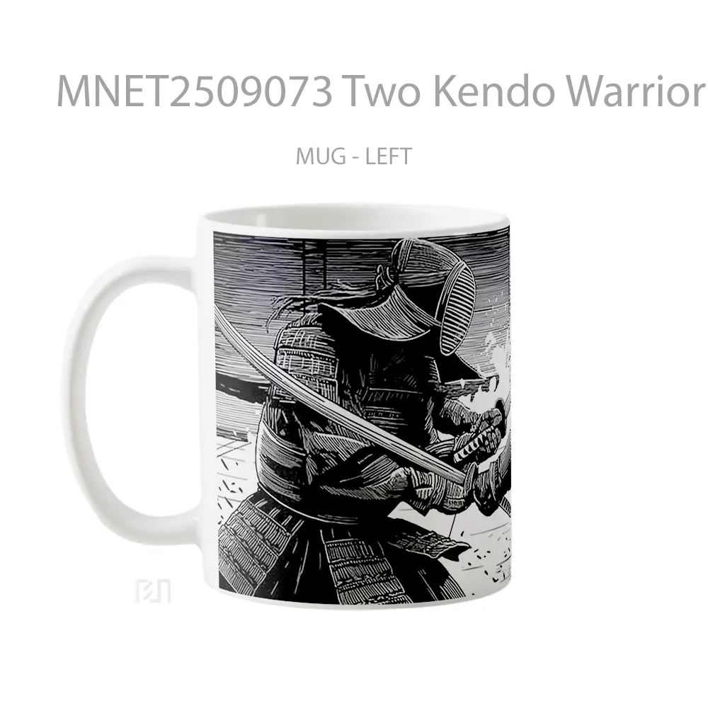 Two Kendo Warriors Clashing Swords Mug MNET2509073 - All-side / Desain