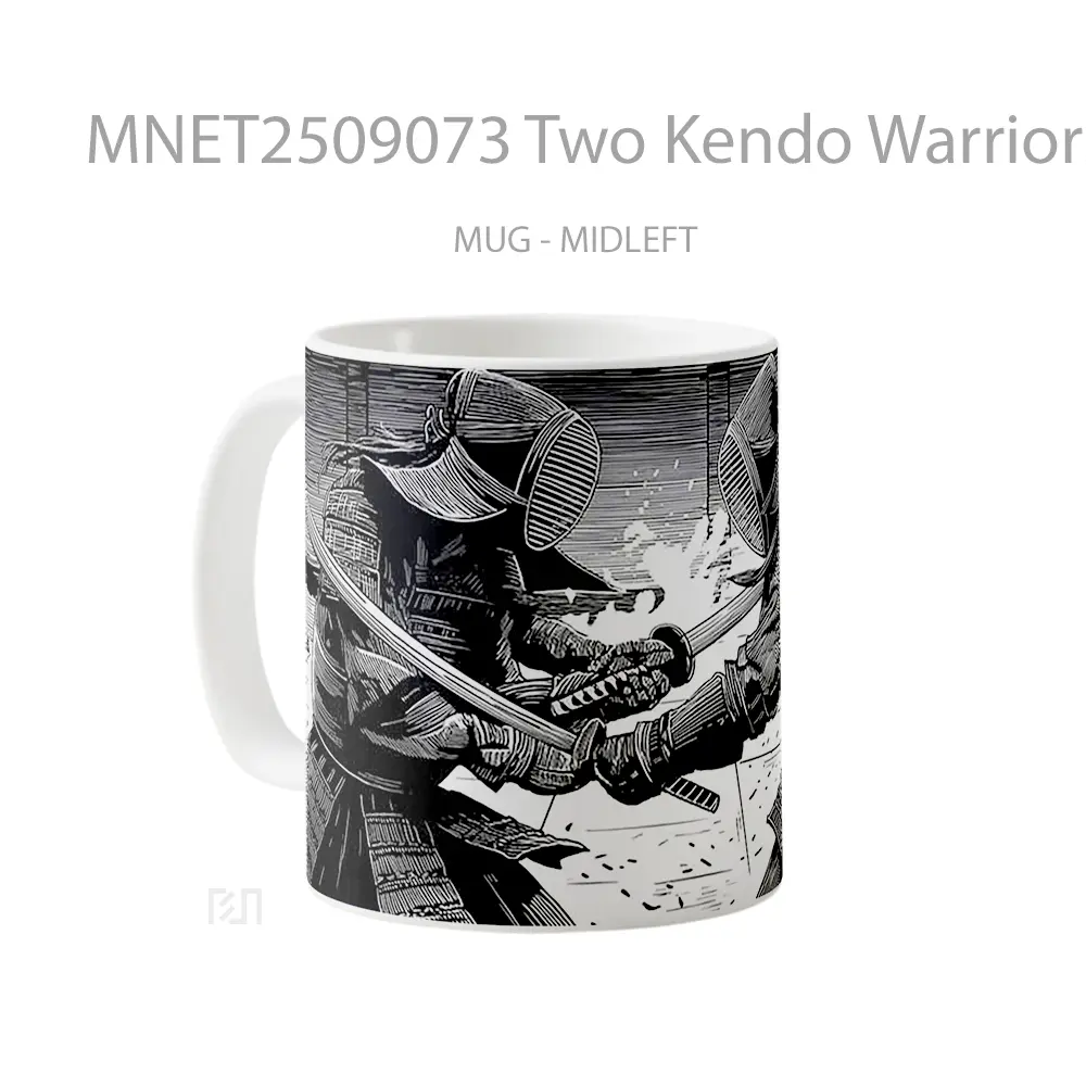Two Kendo Warriors Clashing Swords Mug MNET2509073 - All-side / Desain