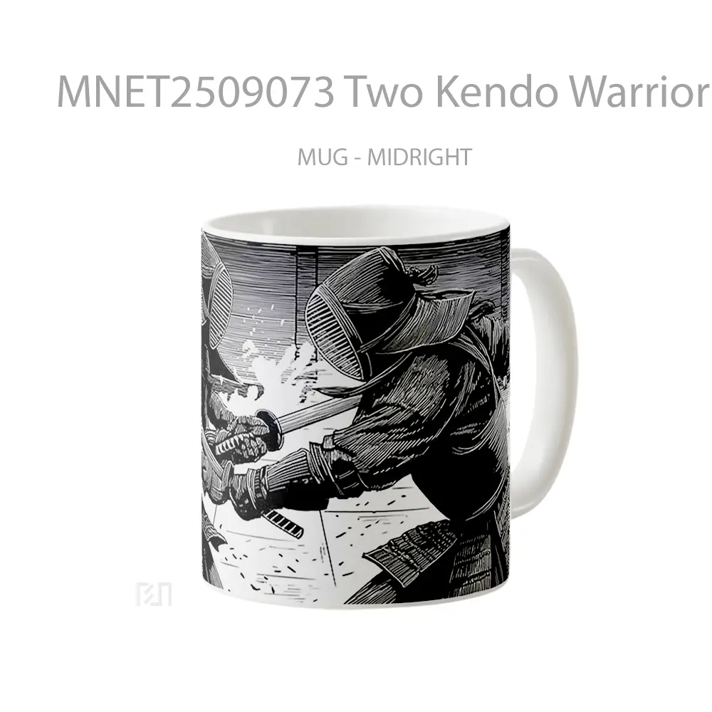 Two Kendo Warriors Clashing Swords Mug MNET2509073 - All-side / Desain