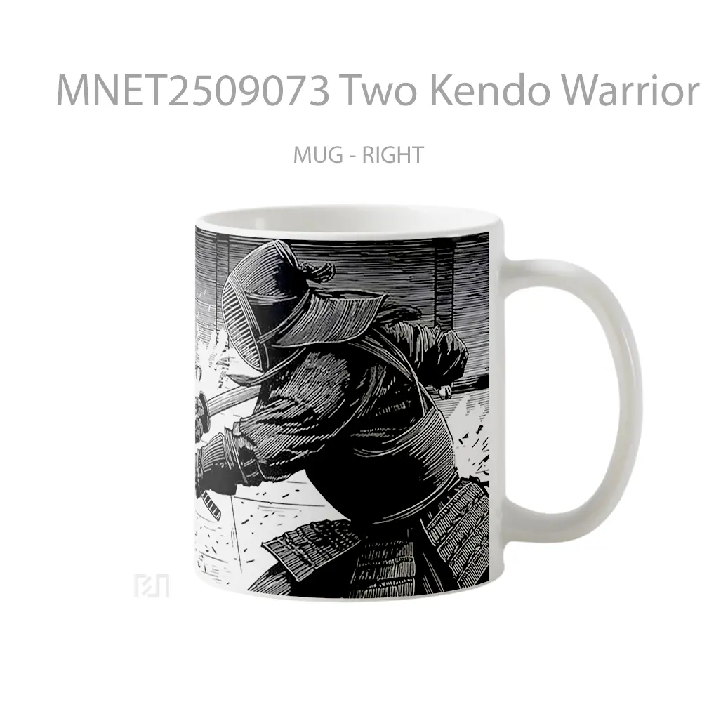 Two Kendo Warriors Clashing Swords Mug MNET2509073
