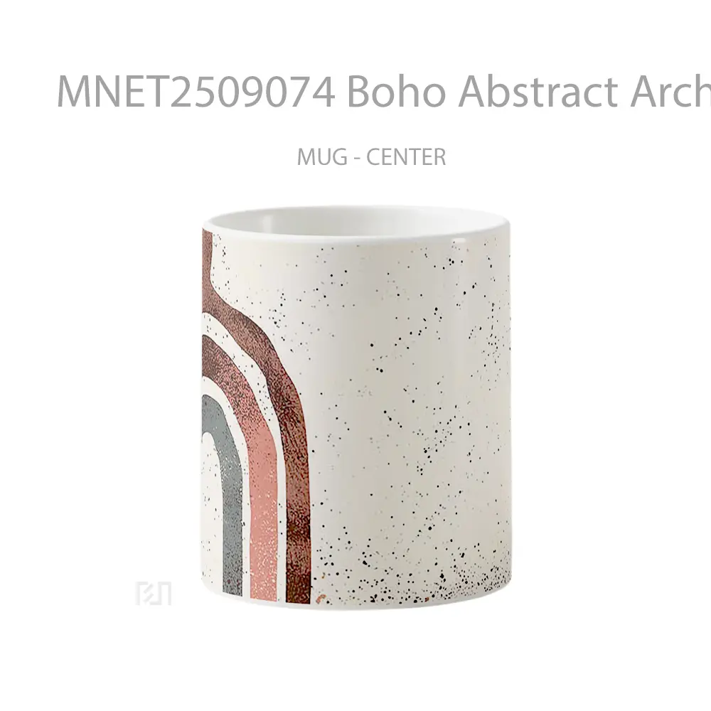 Boho Abstract Arch Texture Mug MNET2509074 - All-side / Desain