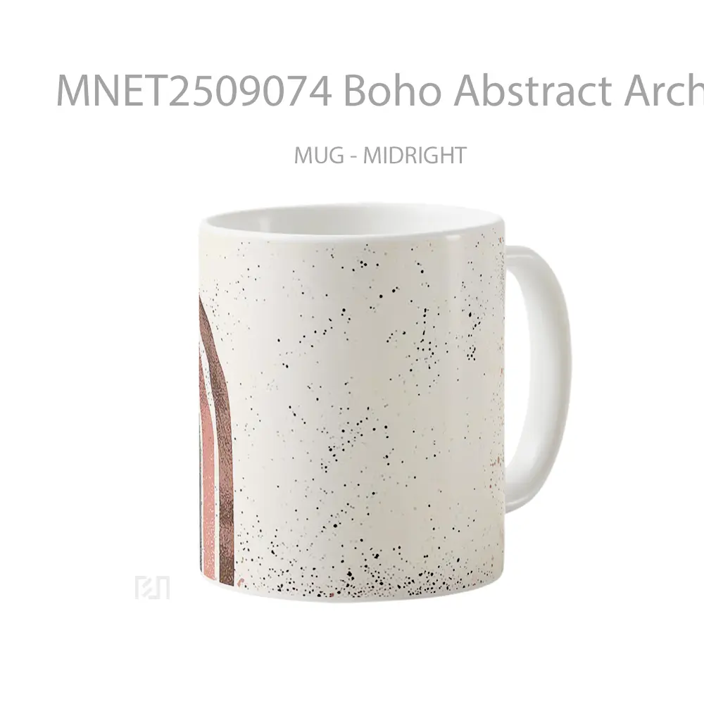 Boho Abstract Arch Texture Mug MNET2509074 - All-side / Desain