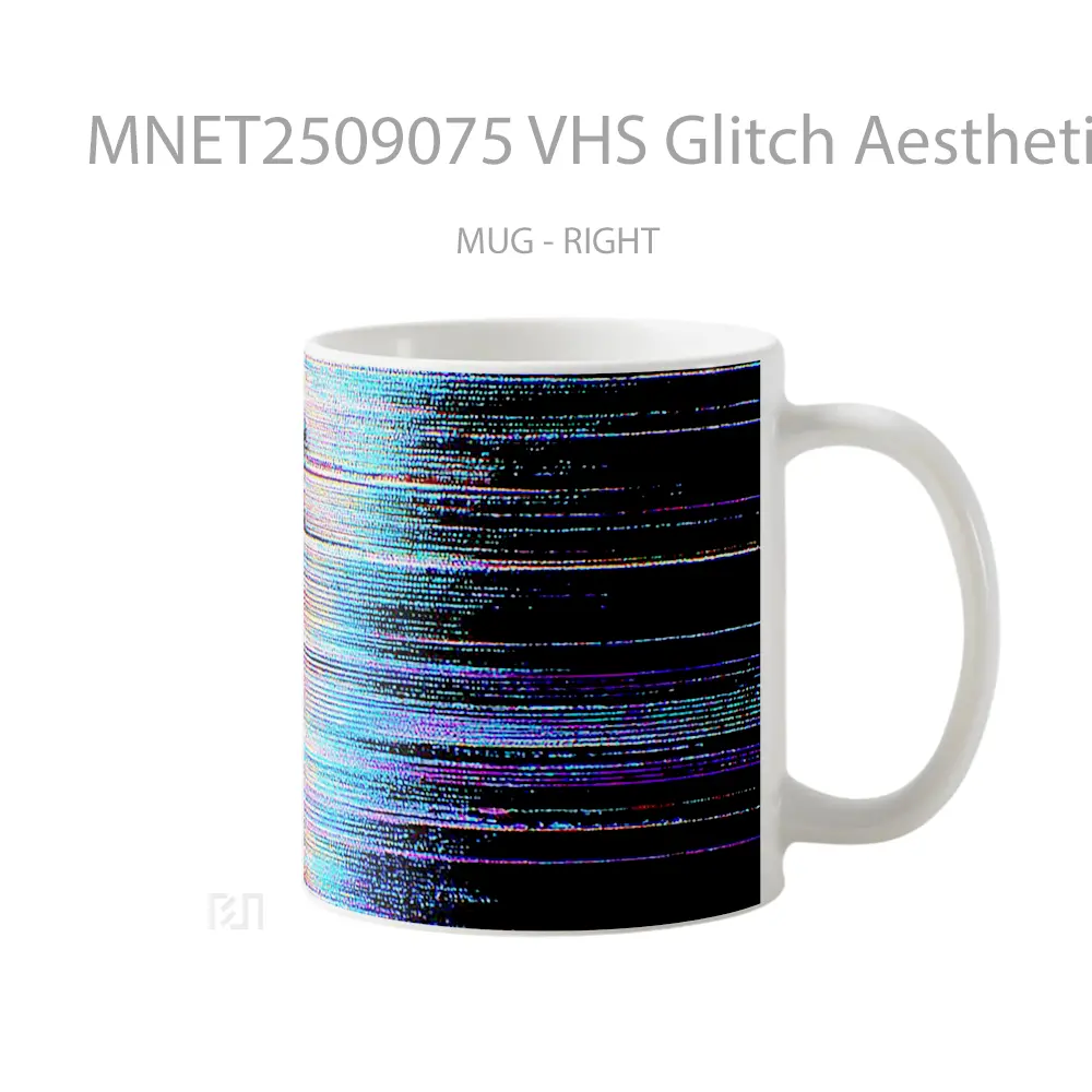 Vhs Glitch Aesthetic Abstract Mug MNET2509075