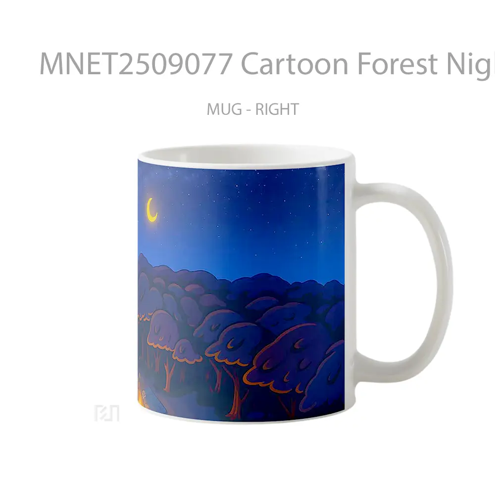 Cartoon Forest Night Campfire Mug MNET2509077