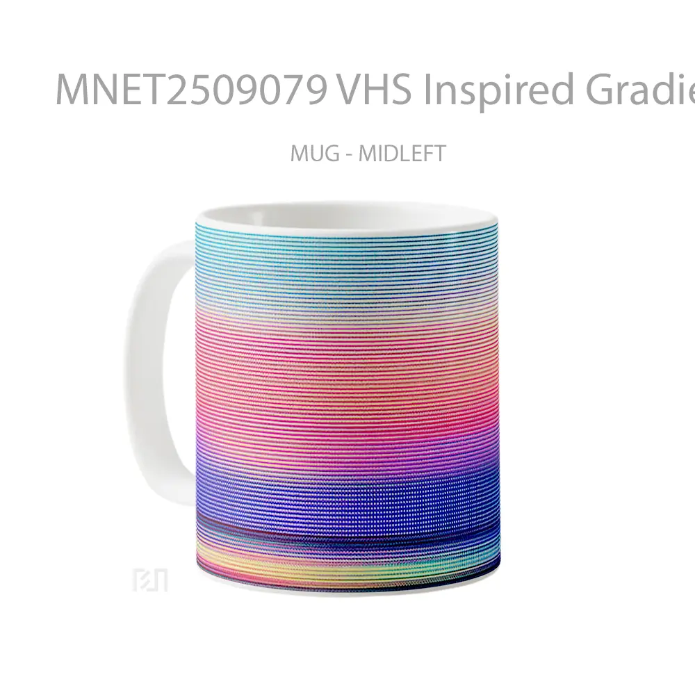 Vhs Inspired Gradient Noise Mug MNET2509079 - All-side / Desain