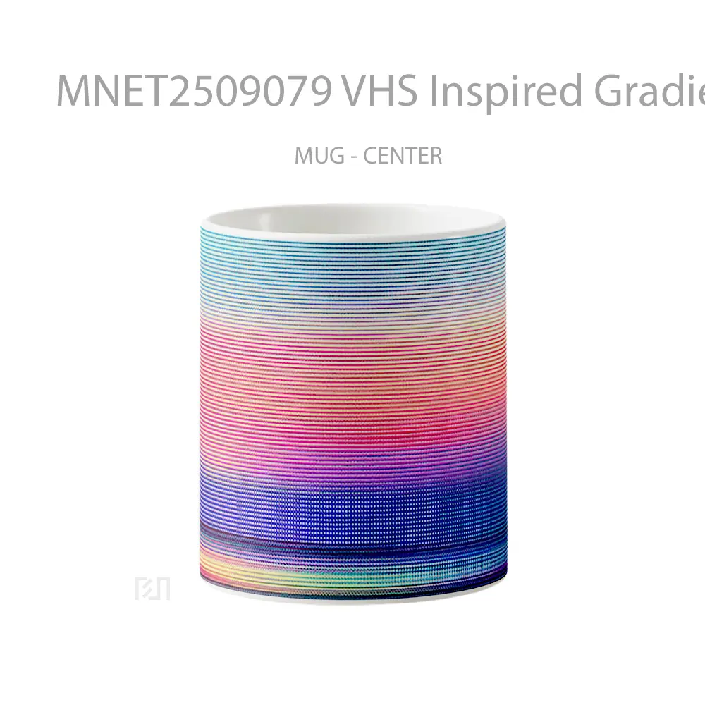 Vhs Inspired Gradient Noise Mug MNET2509079 - All-side / Desain