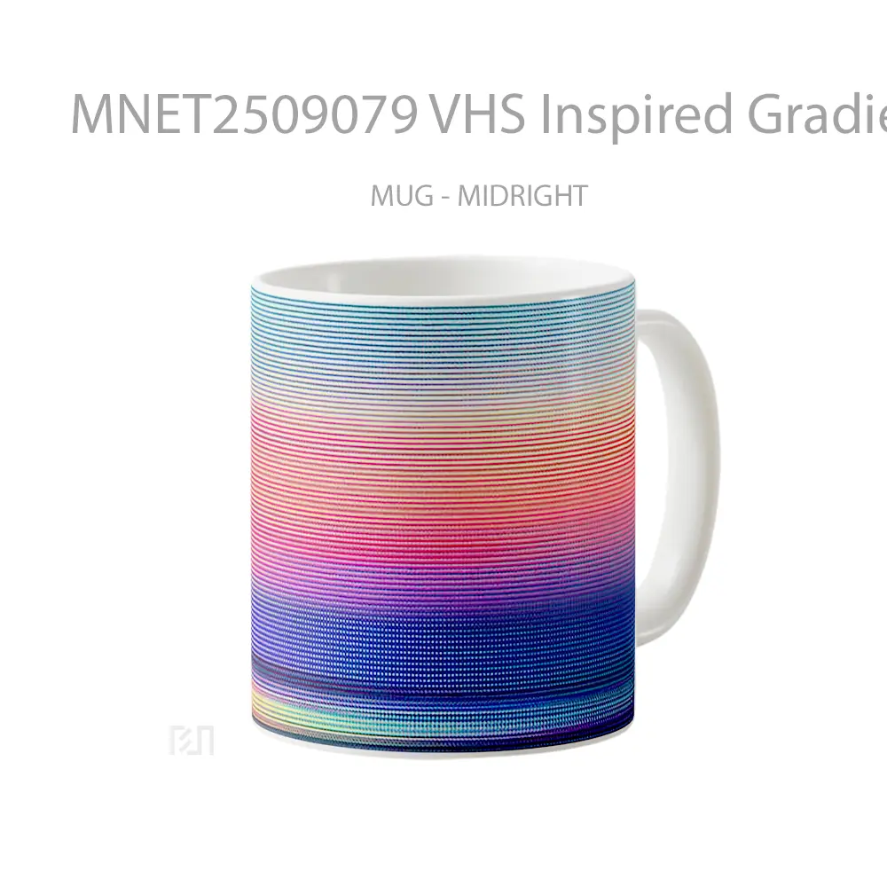 Vhs Inspired Gradient Noise Mug MNET2509079 - All-side / Desain