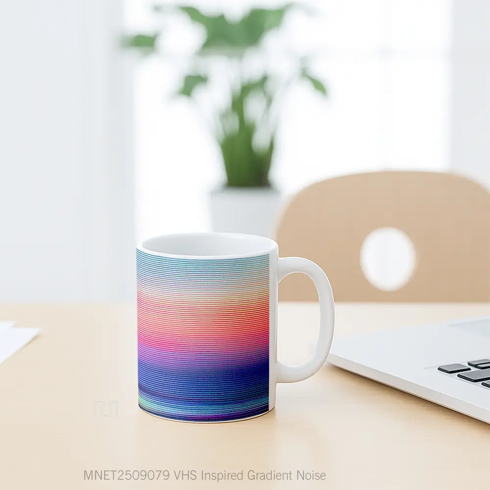 Vhs Inspired Gradient Noise Mug MNET2509079 - All-side / Desain
