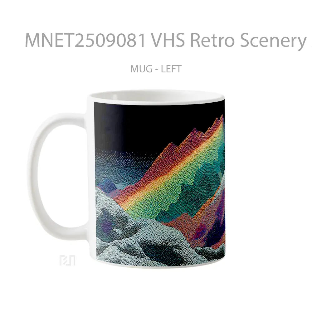 Vhs Retro Scenery Abstract Colors Mug MNET2509081 - All-side / Desain