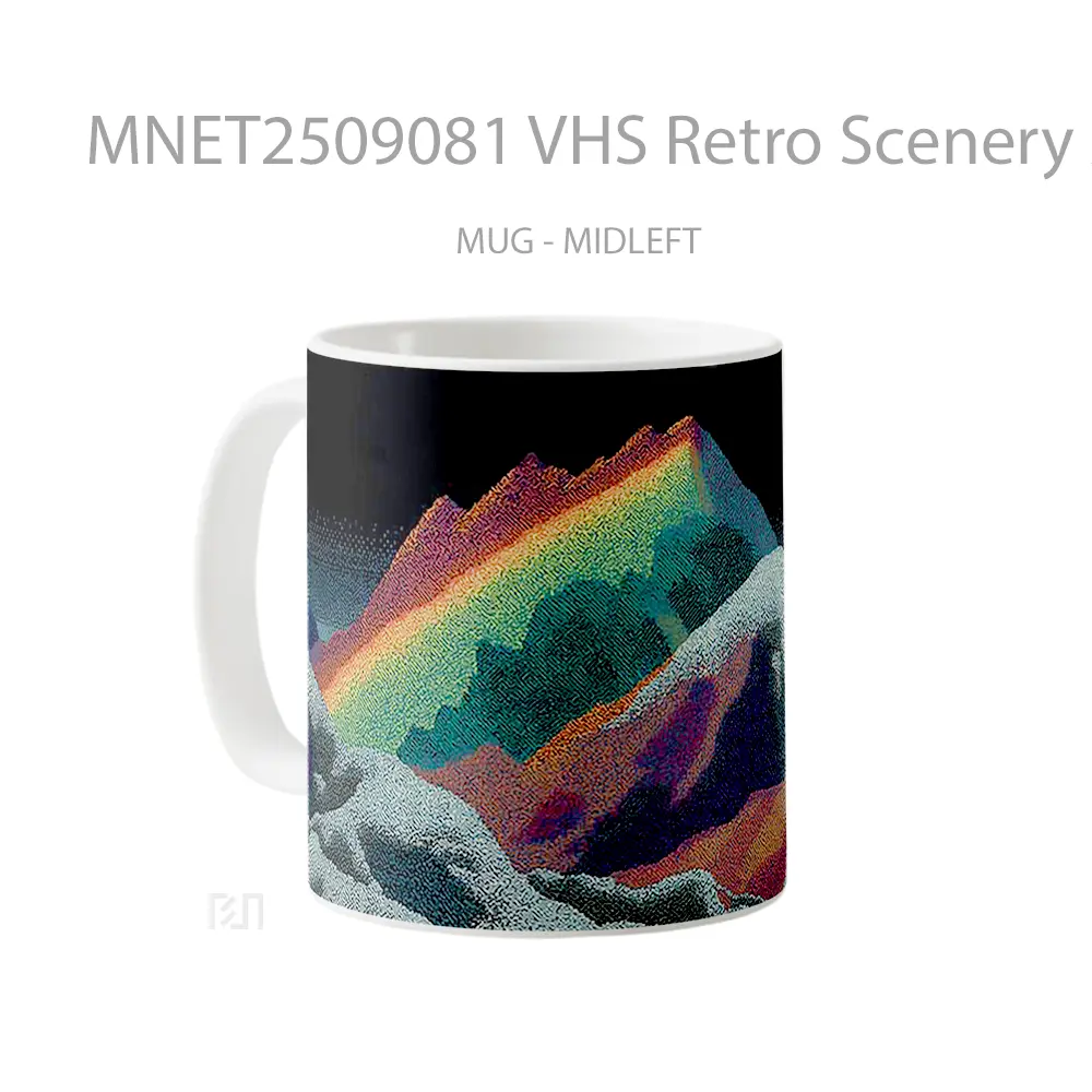 Vhs Retro Scenery Abstract Colors Mug MNET2509081 - All-side / Desain