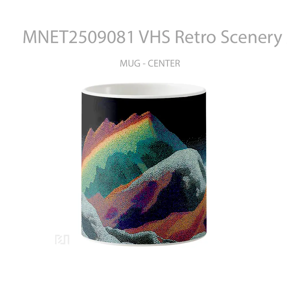 Vhs Retro Scenery Abstract Colors Mug MNET2509081 - All-side / Desain