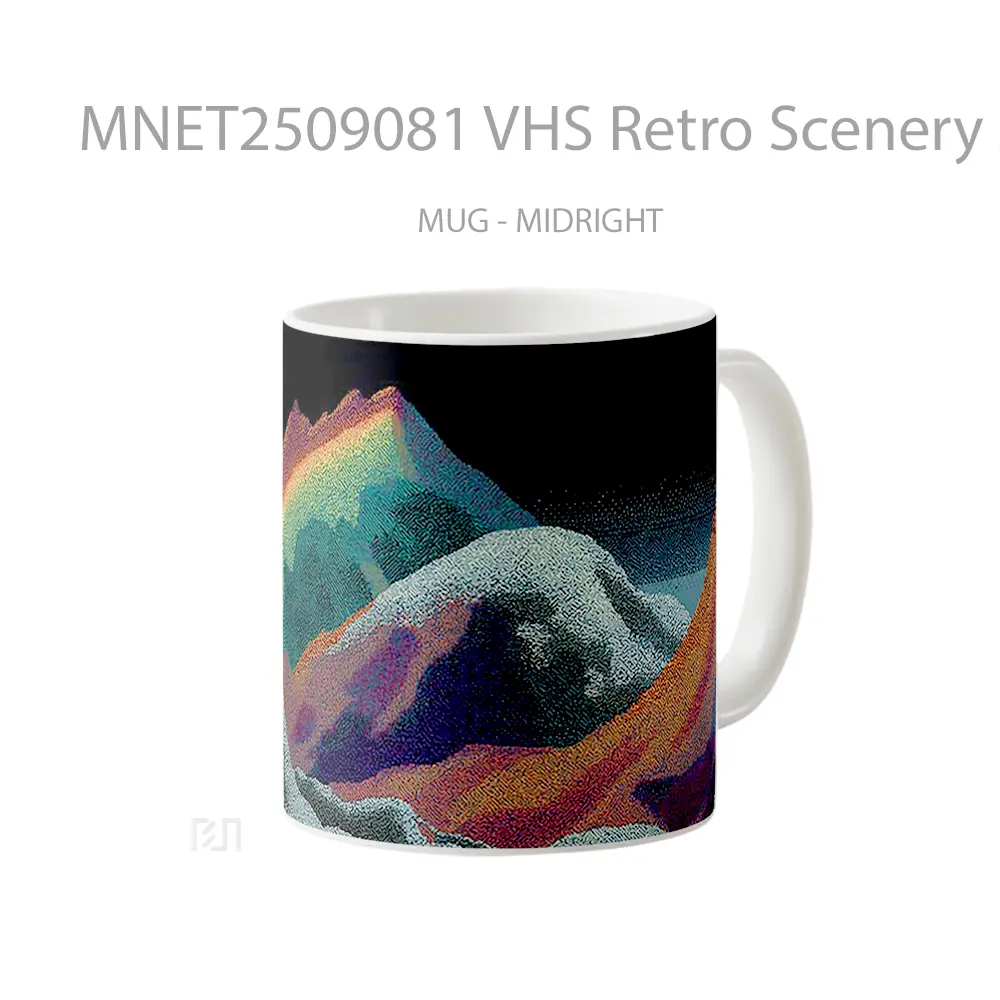 Vhs Retro Scenery Abstract Colors Mug MNET2509081 - All-side / Desain