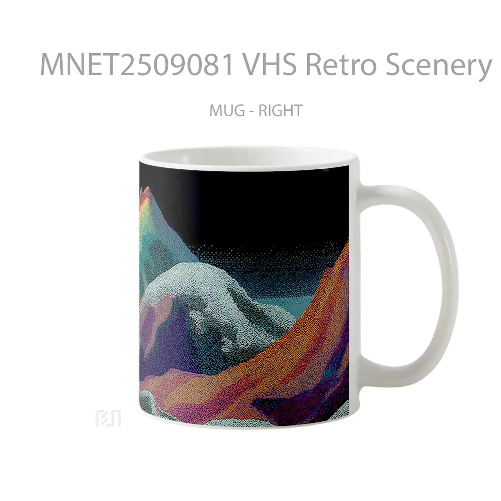 Vhs Retro Scenery Abstract Colors Mug MNET2509081