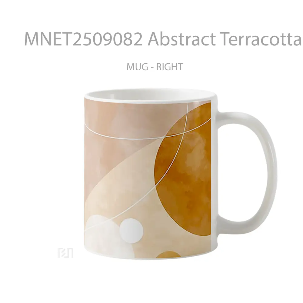 Abstract Terracotta Circles Mug MNET2509082