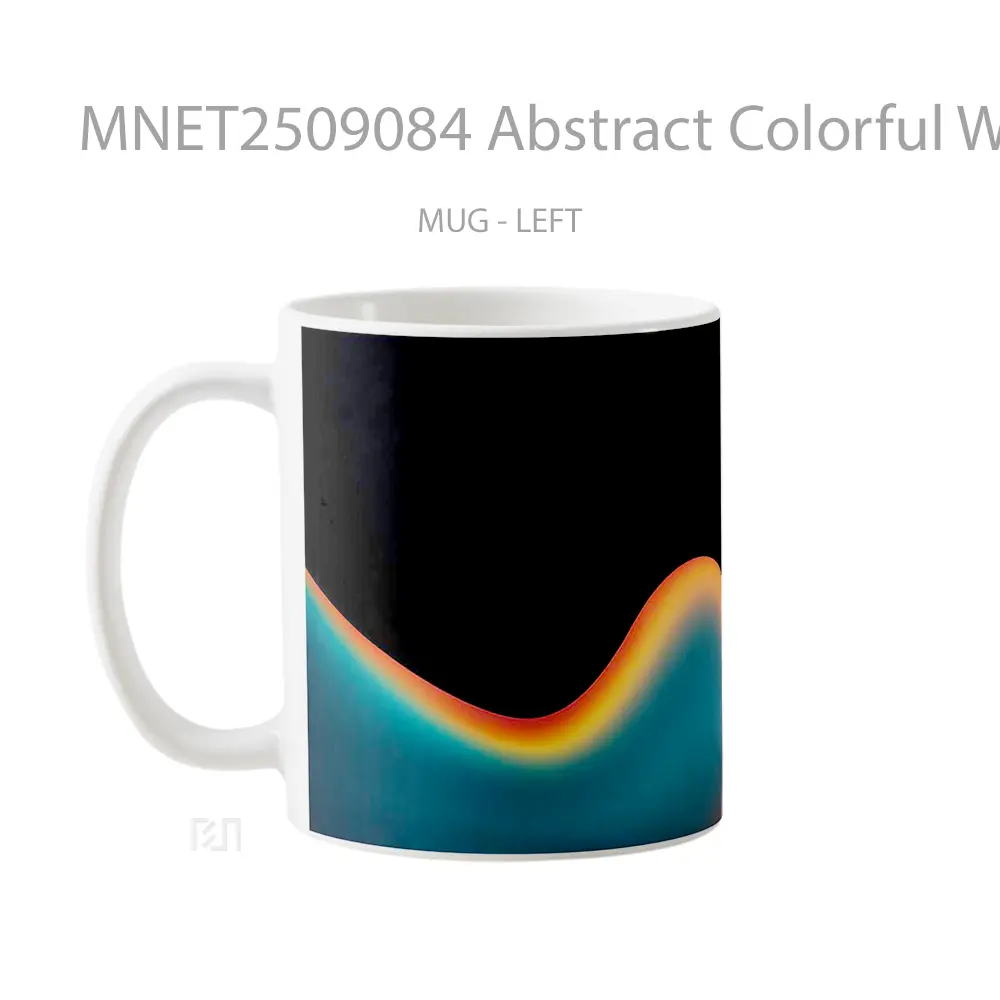Abstract Colorful Wave Gradient Mug MNET2509084 - All-side / Desain