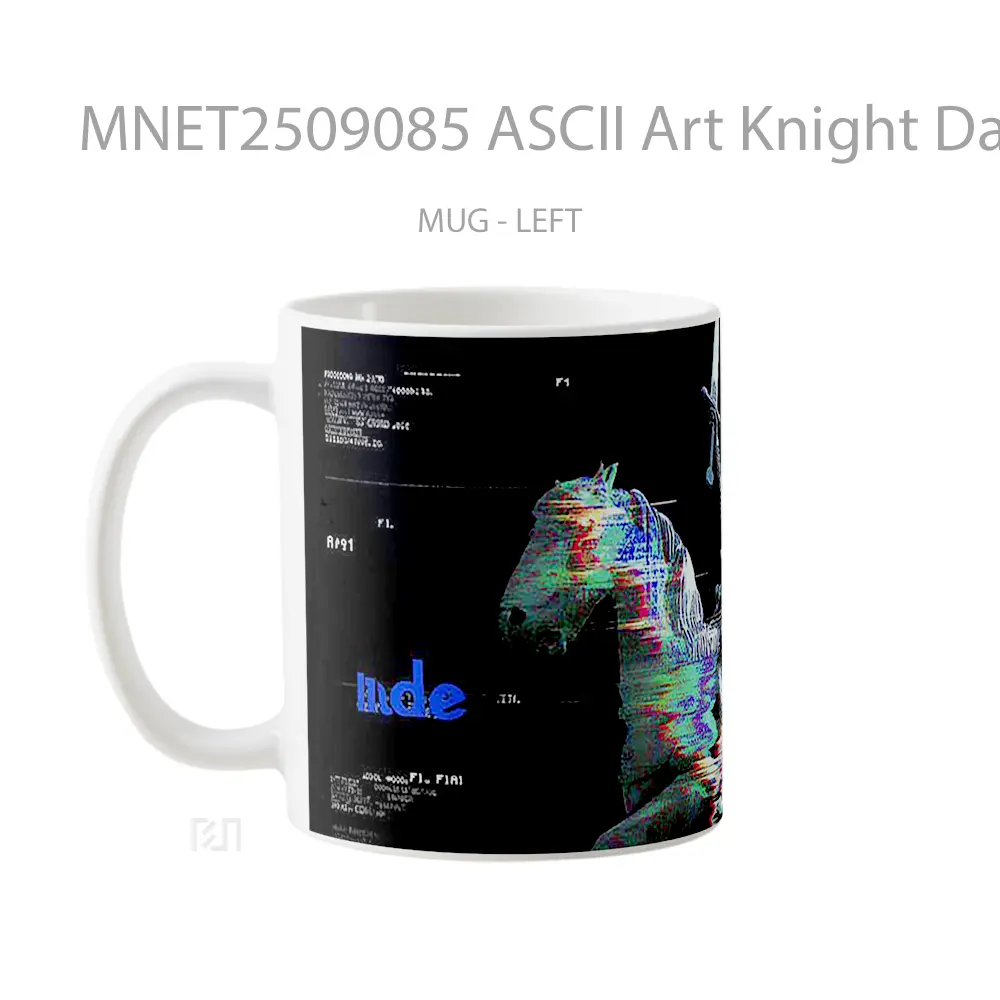 Ascii Art Knight Data Stream Mug MNET2509085 - All-side / Desain