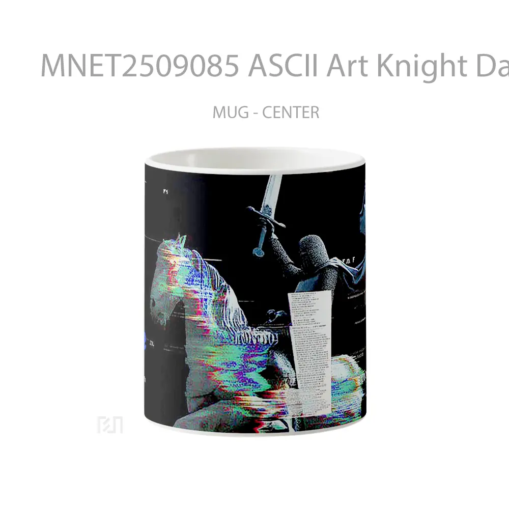 Ascii Art Knight Data Stream Mug MNET2509085 - All-side / Desain