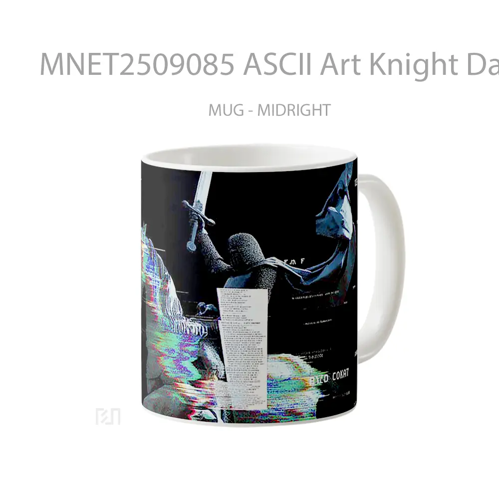 Ascii Art Knight Data Stream Mug MNET2509085 - All-side / Desain