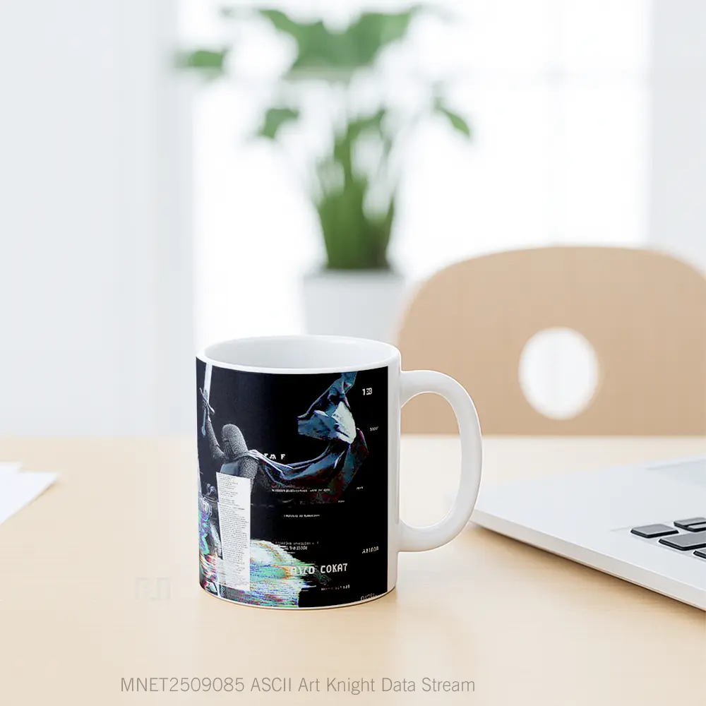 Ascii Art Knight Data Stream Mug MNET2509085 - All-side / Desain