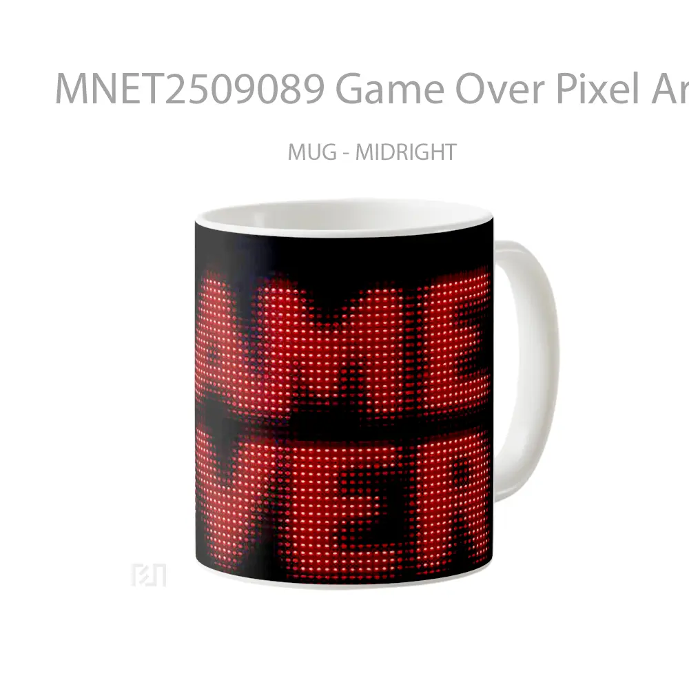 Game Over Pixel Art Red Glow Mug MNET2509089 - All-side / Desain