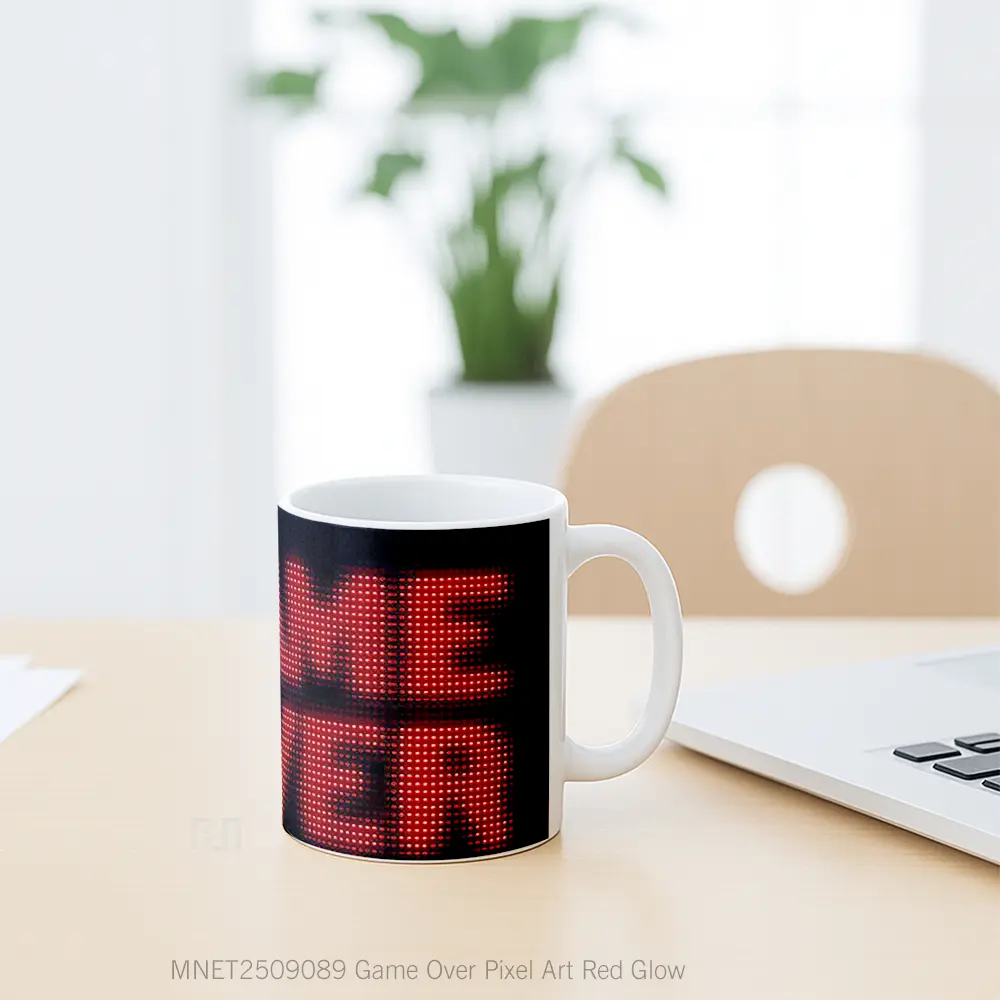 Game Over Pixel Art Red Glow Mug MNET2509089 - All-side / Desain